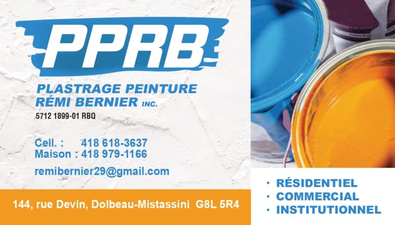 PPRB Plâtrage Peinture Rémi Bernier Inc - Opening Hours - 144, rue