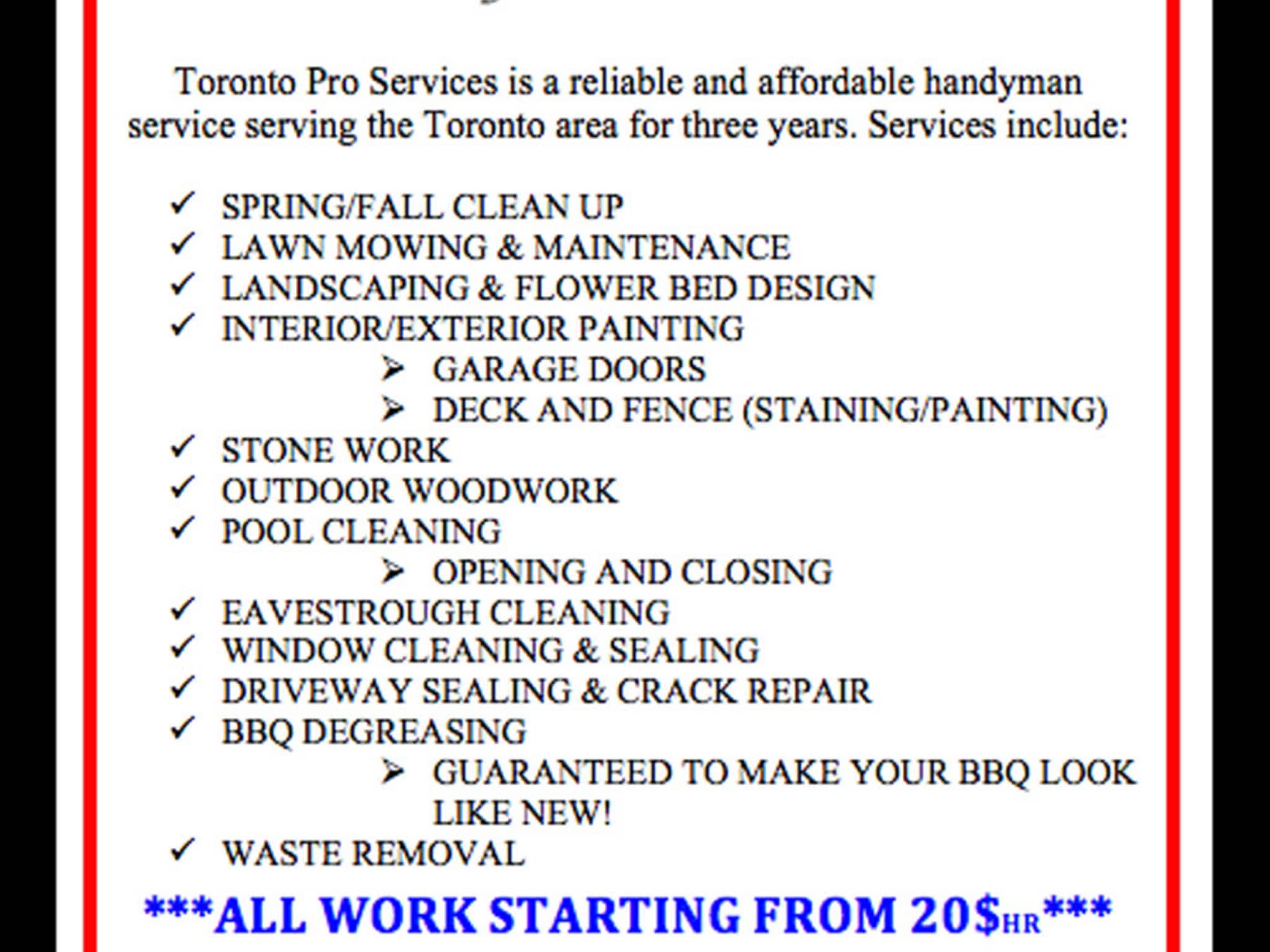 photo Toronto Pro Services