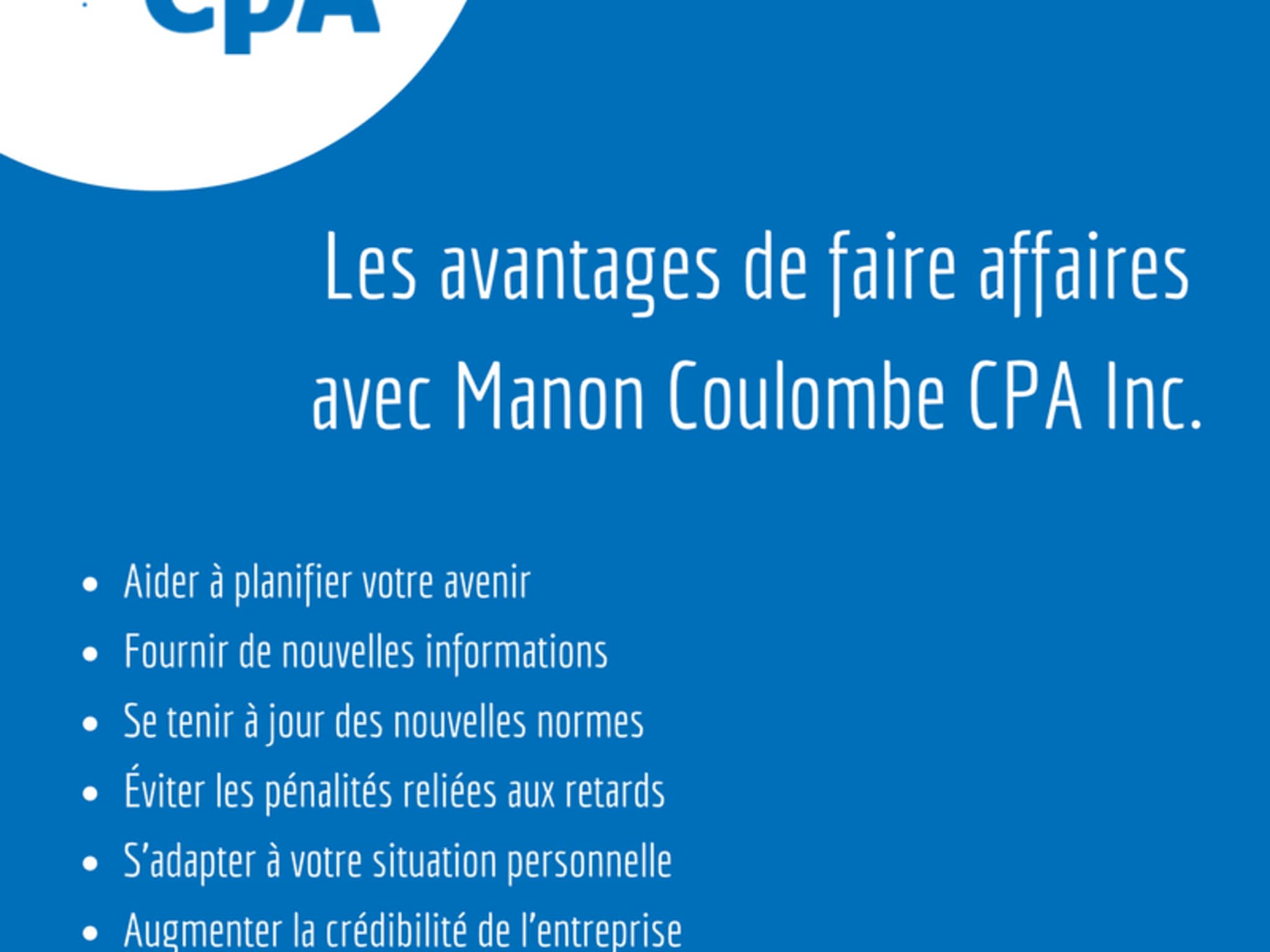 photo Manon Coulombe CPA Inc