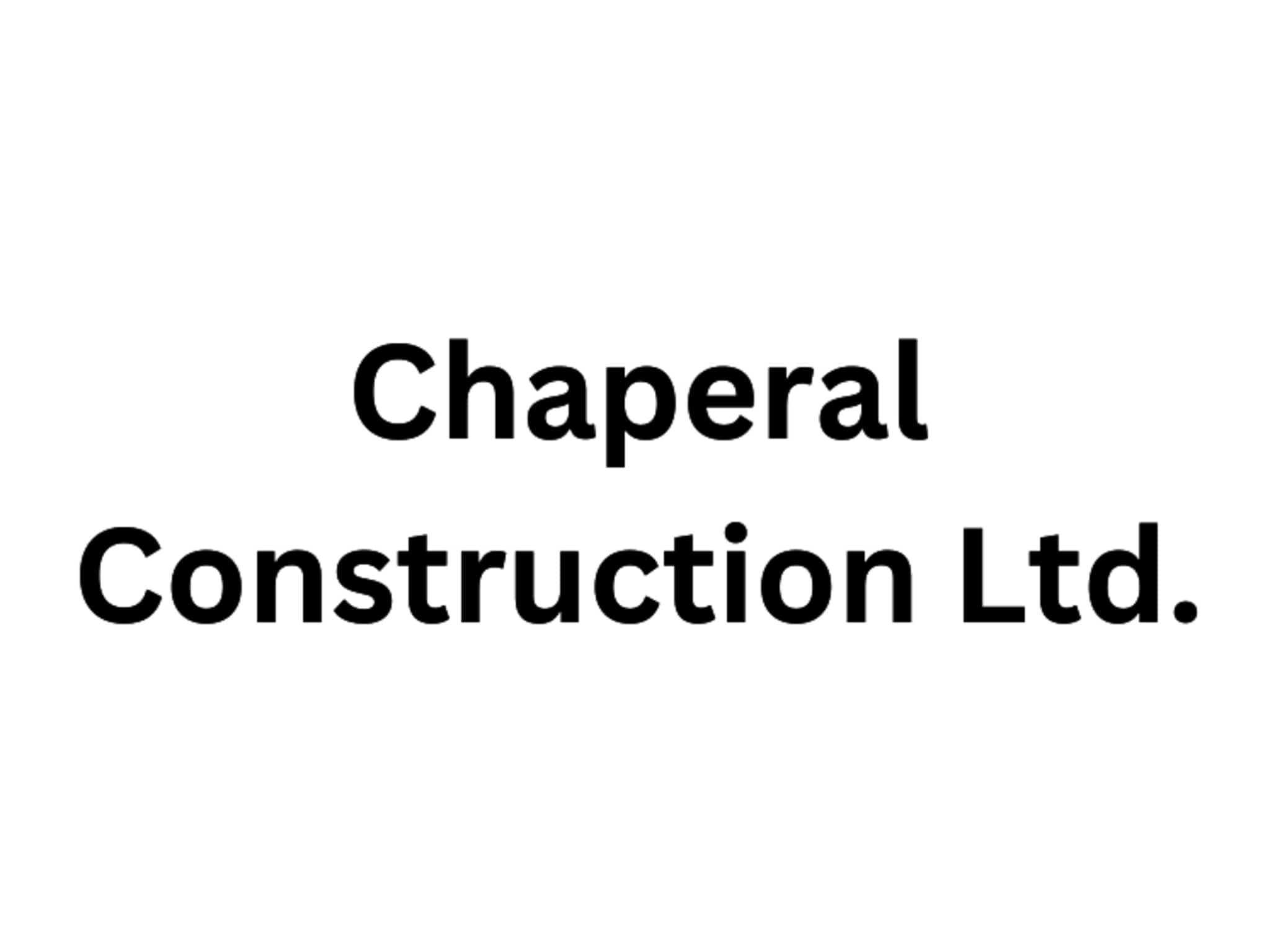 photo Chaperal Construction Ltd