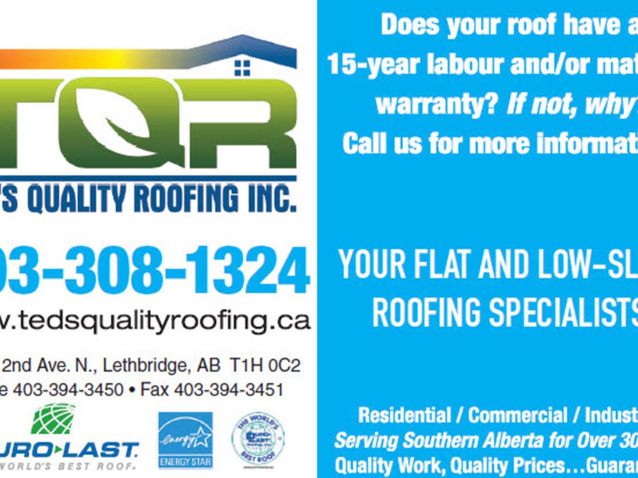 photo Ted's Quality Roofing Inc