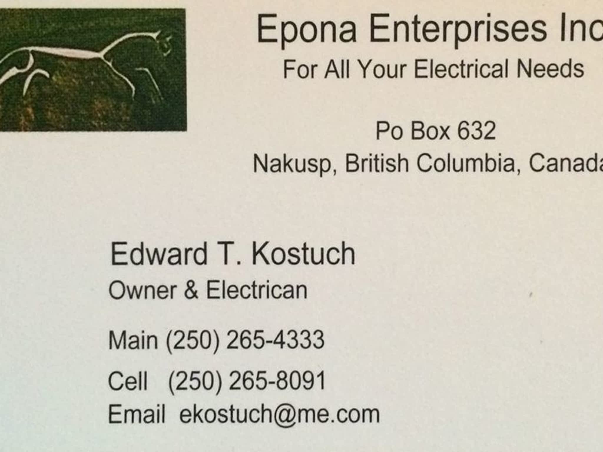 photo Epona Enterprises Inc