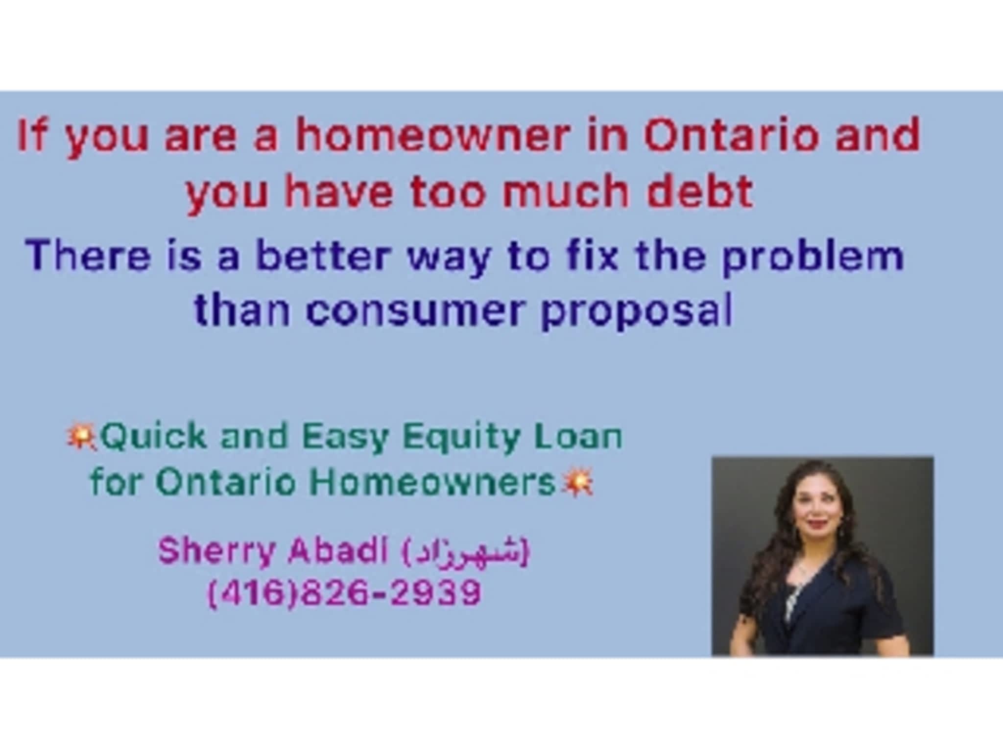 photo Sherry Abadi (Shahrzad Hosseinabadi) Loan for Ontario Homeowners