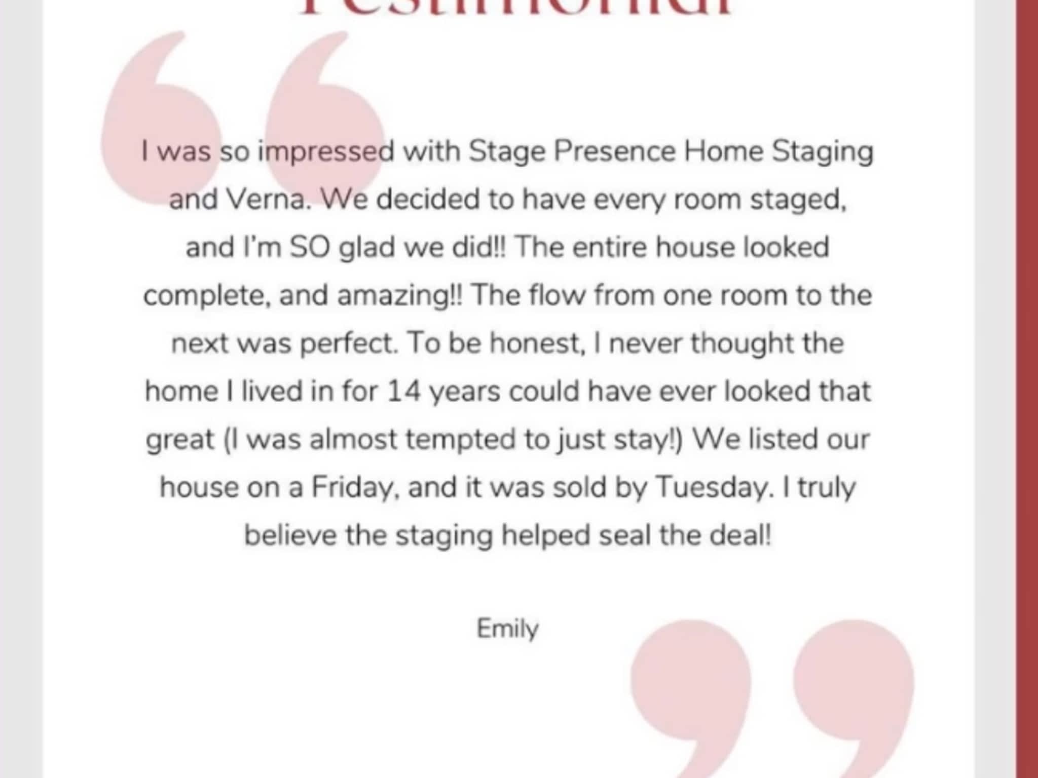 photo Stage Presence Home Staging