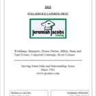 Jeremiah Jacobs Catering - Caterers