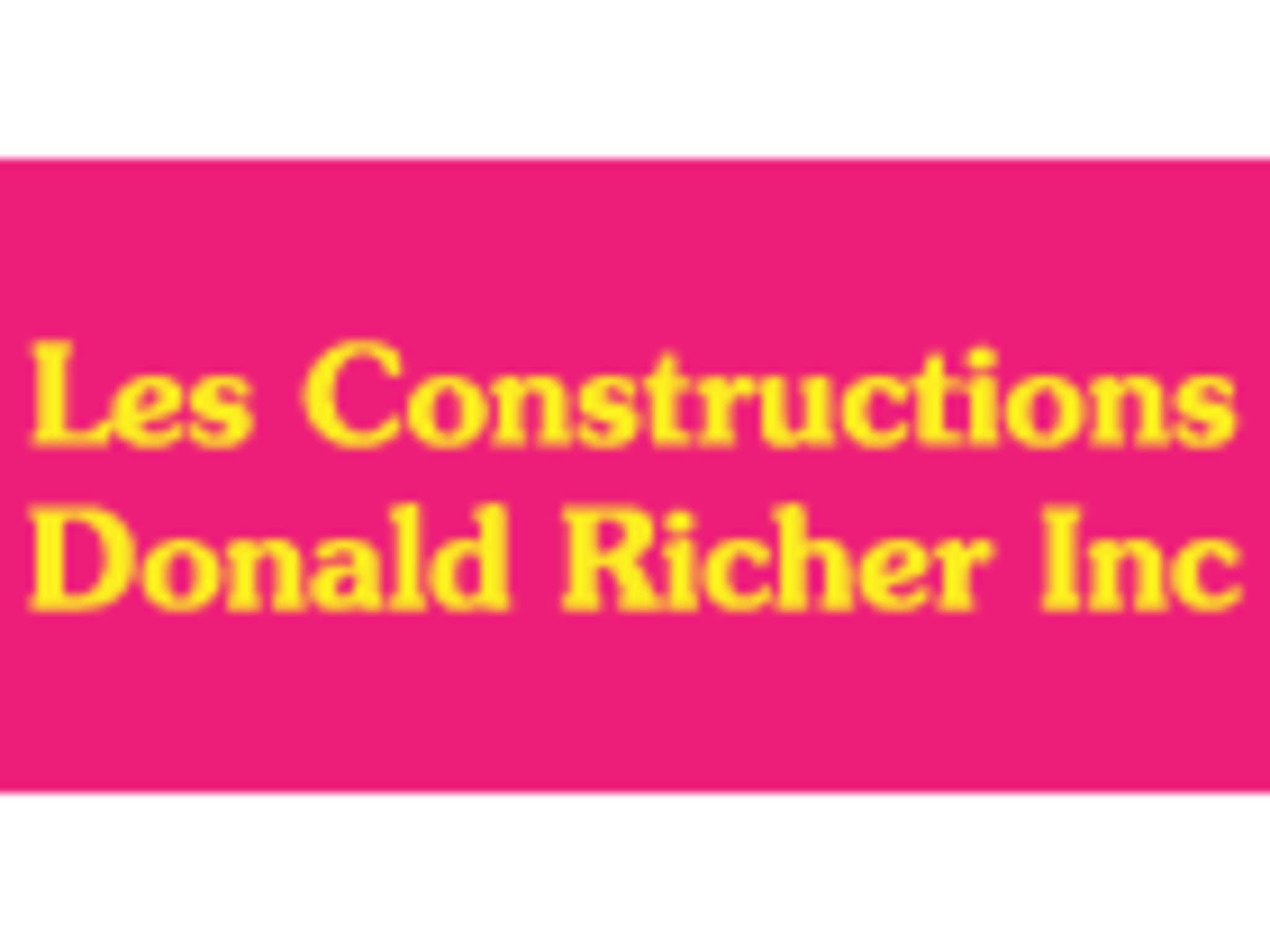 photo Les Constructions Donald Richer Inc