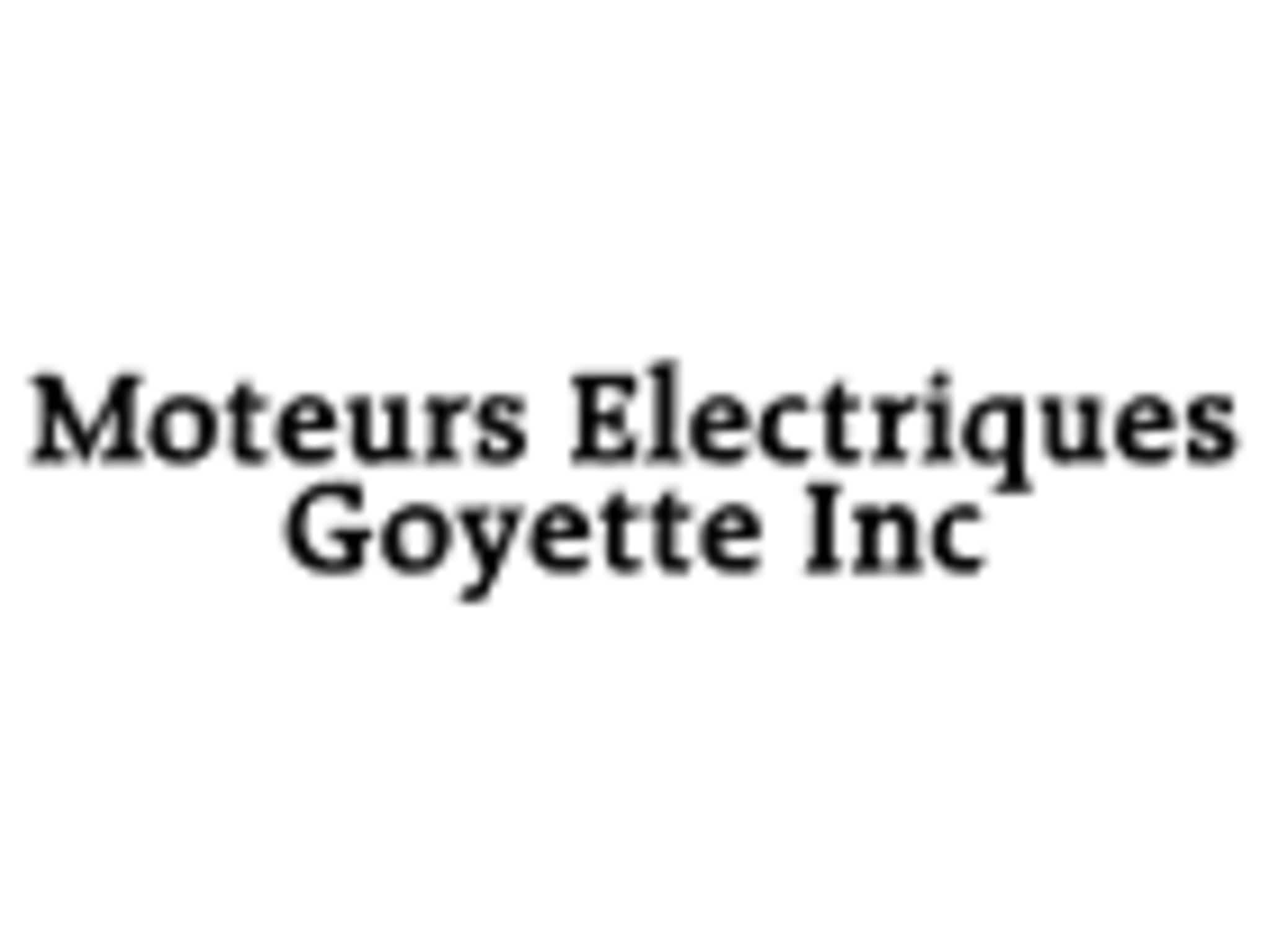 photo Moteurs Electriques Goyette