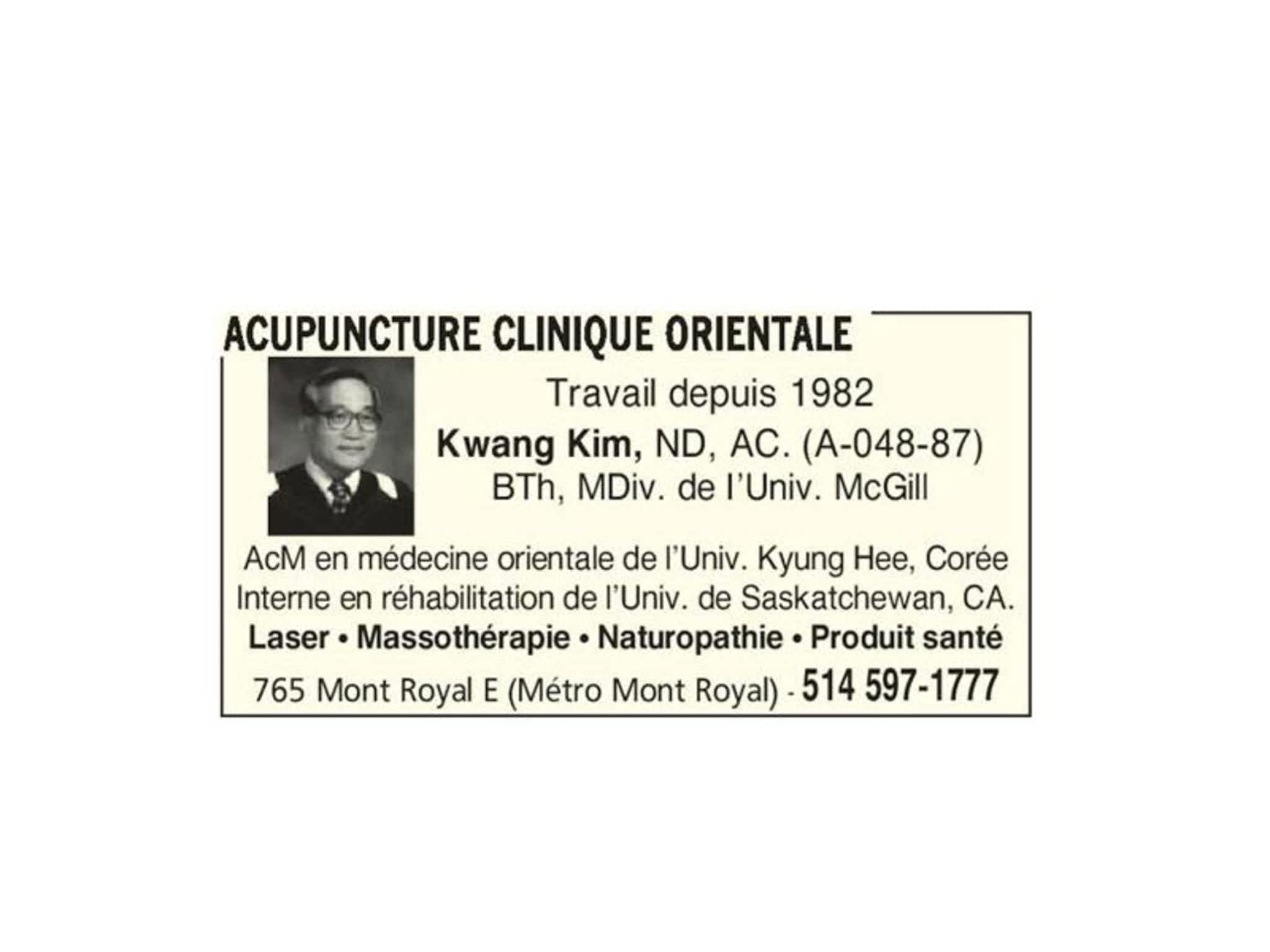 photo Acupuncture Clinique Orientale