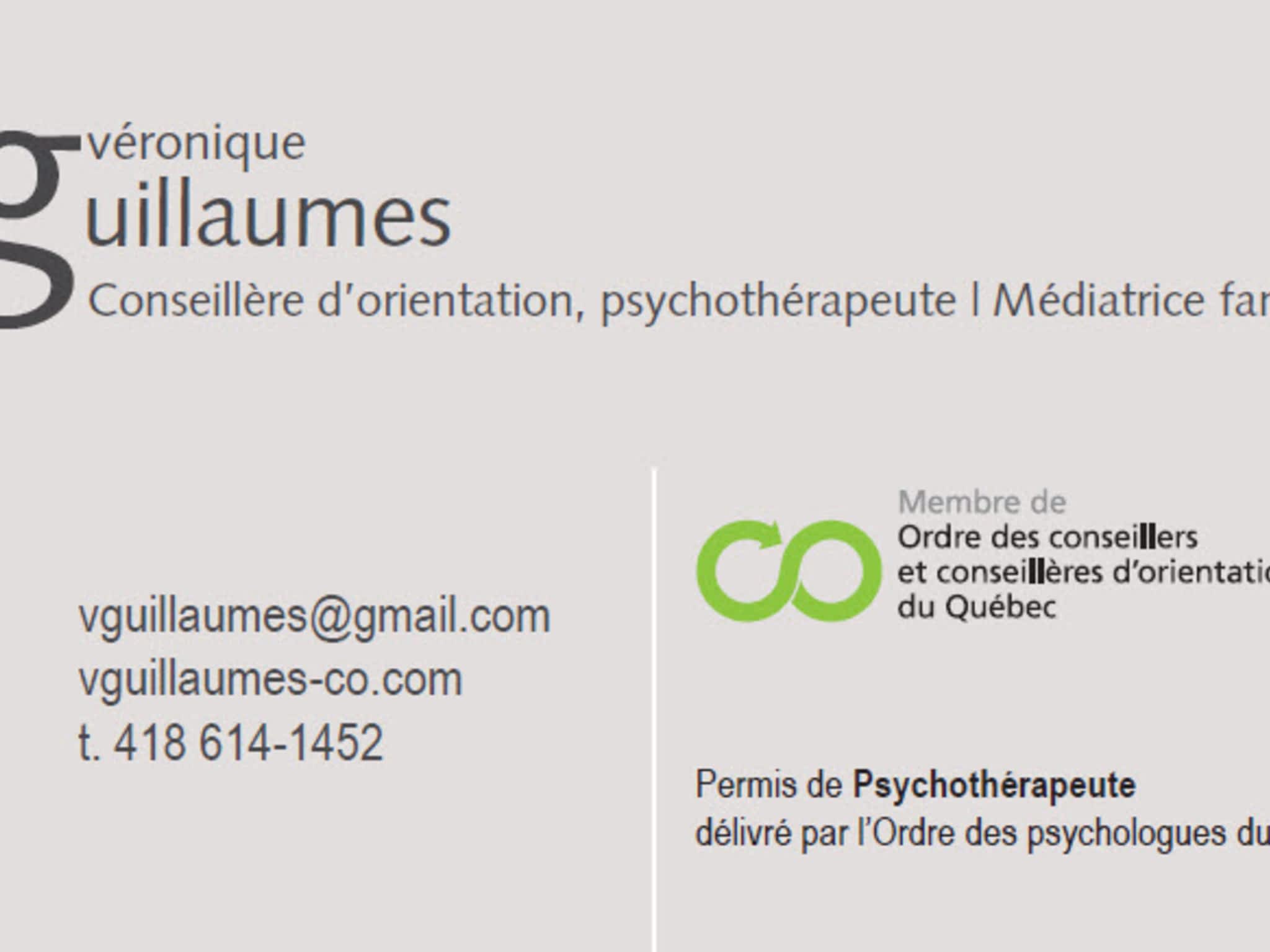 photo Véronique Guillaumes, C.O., Psychothérapeute / Médiatrice Familiale
