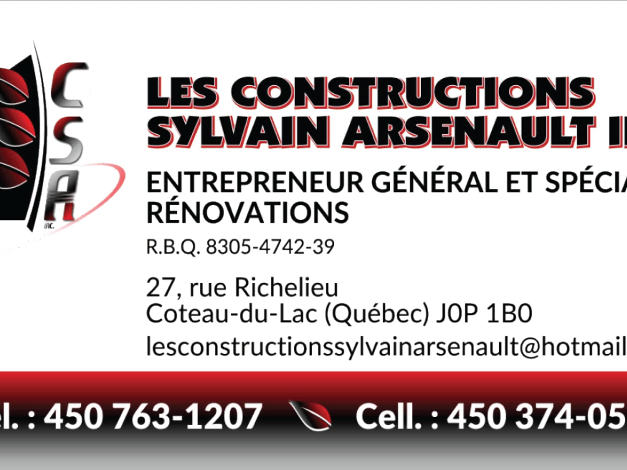 photo Les Constructions Sylvain Arsenault Inc