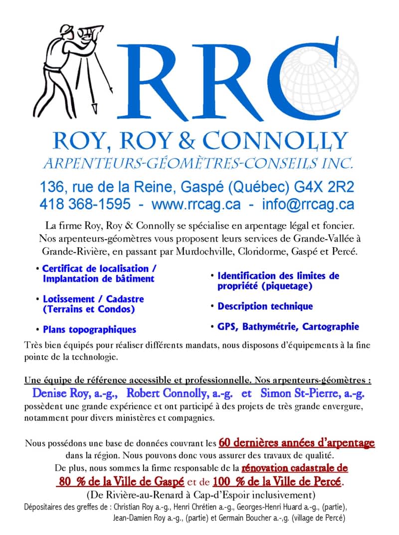 RRC arpenteur g om tre inc. Horaire d ouverture 136 rue de