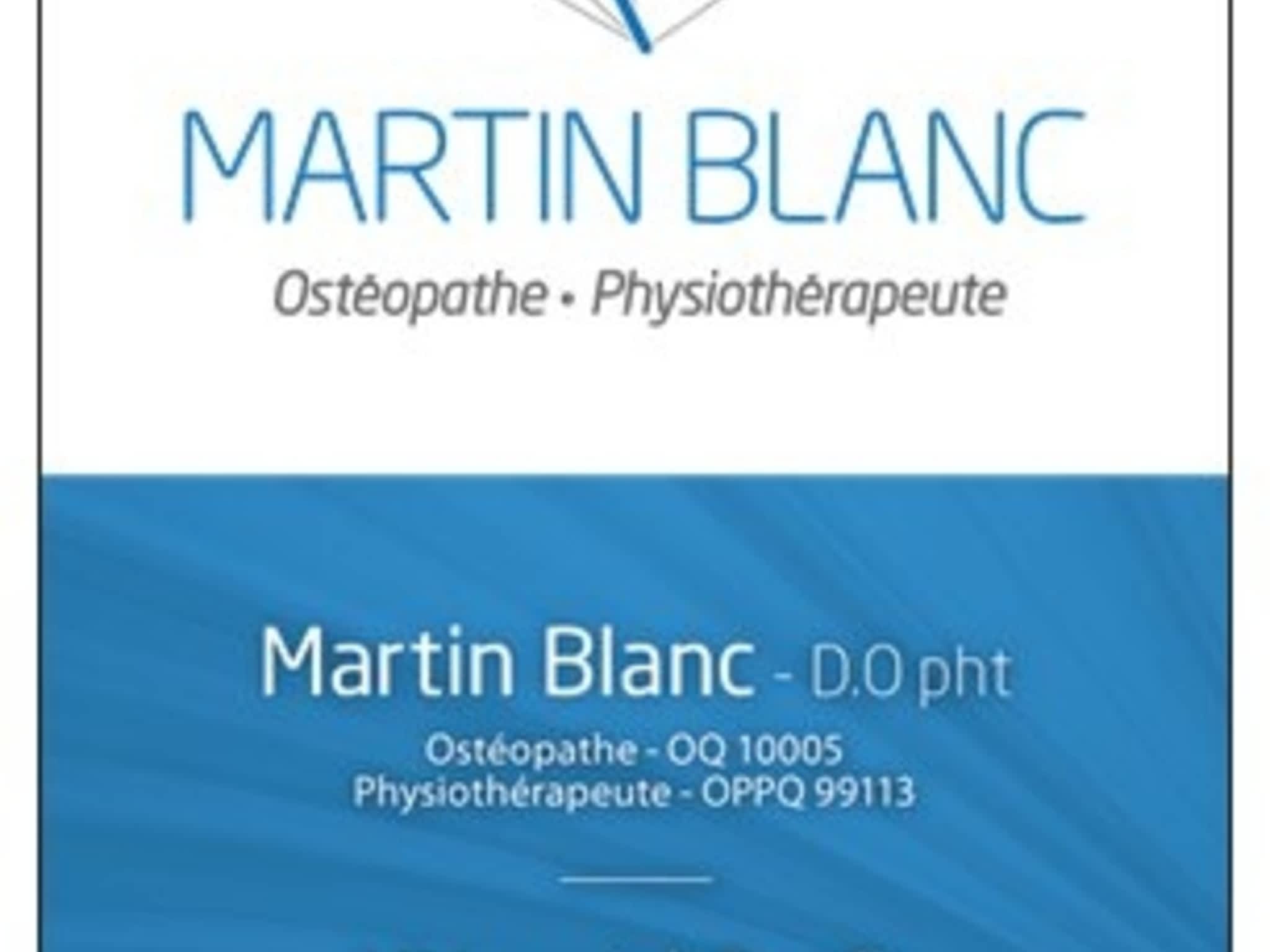 photo Martin Blanc- Osteopathe & Physiotherapeute