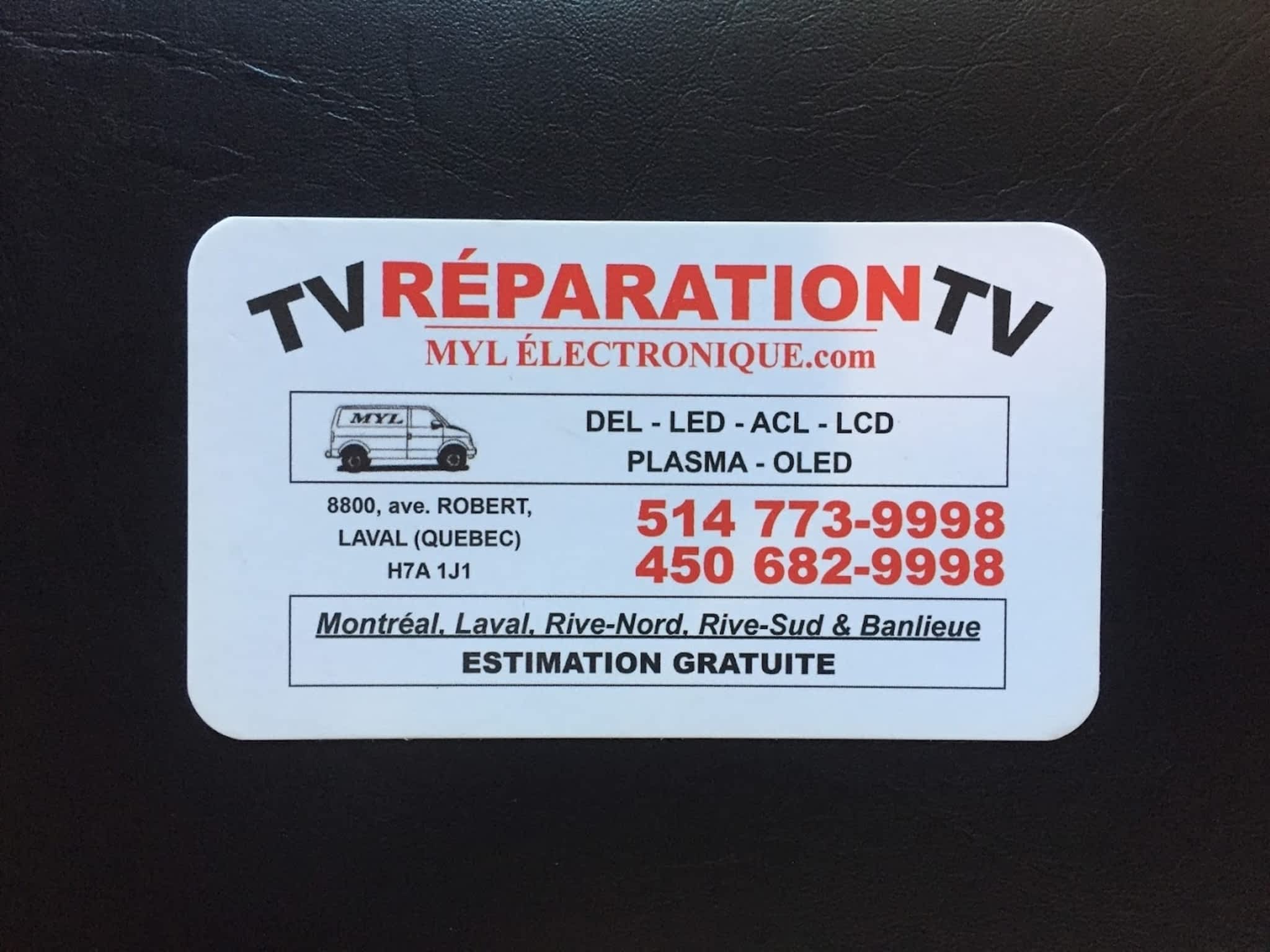 photo TV Réparation MYL Électronique Montréal - Rive-Sud