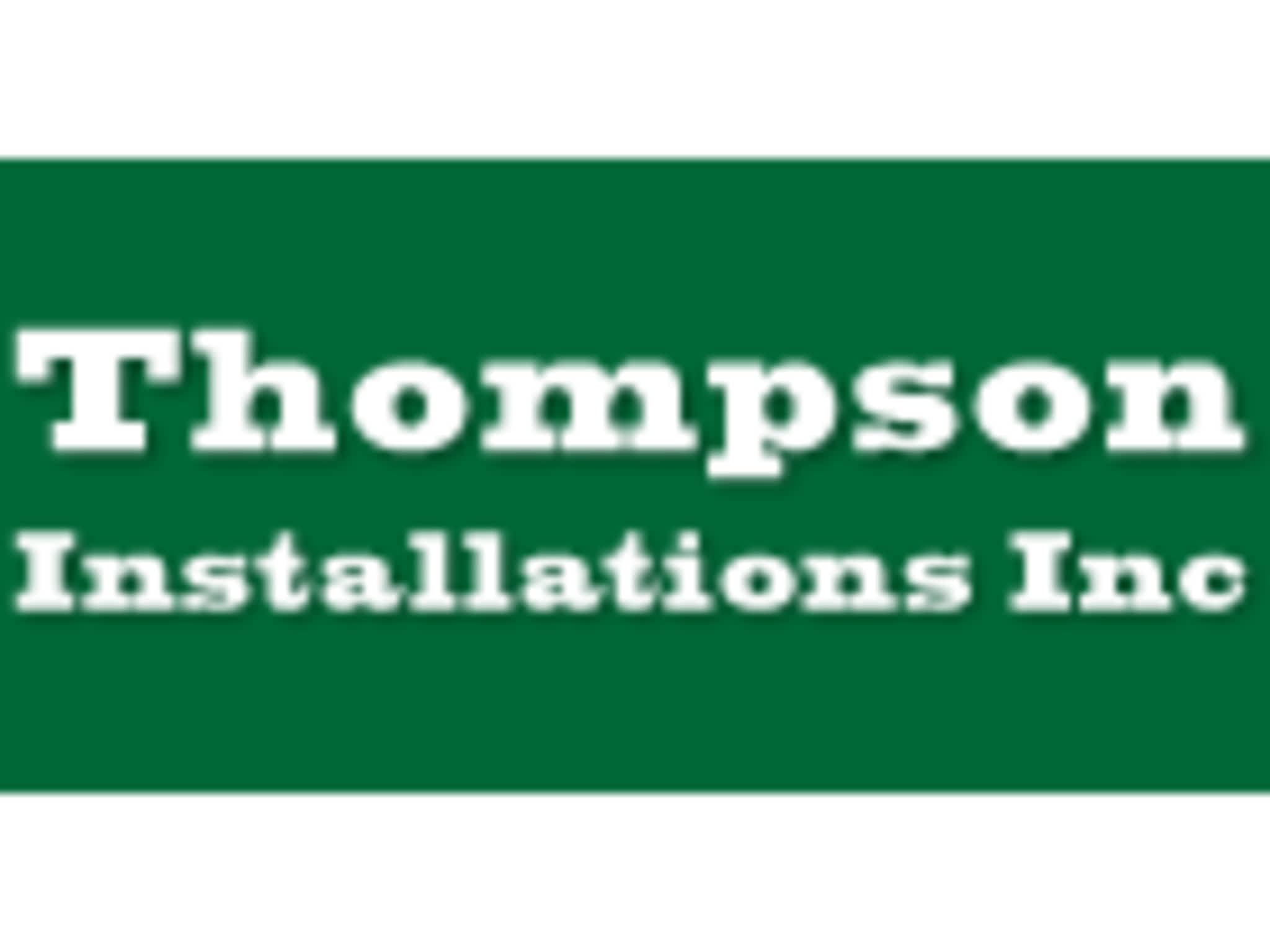 photo Thompson Installations Inc