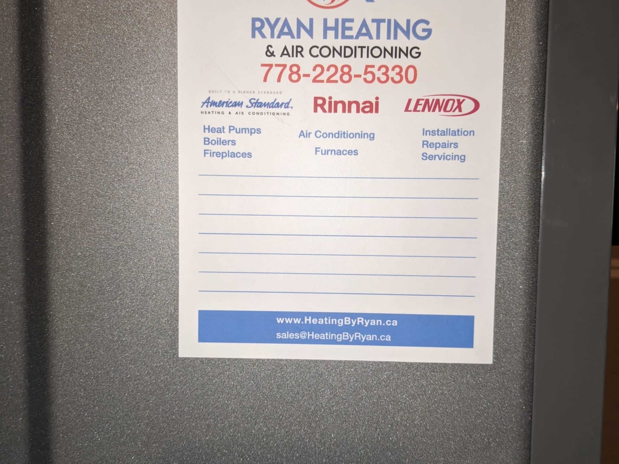 photo Ryan Heating & Air Conditioning