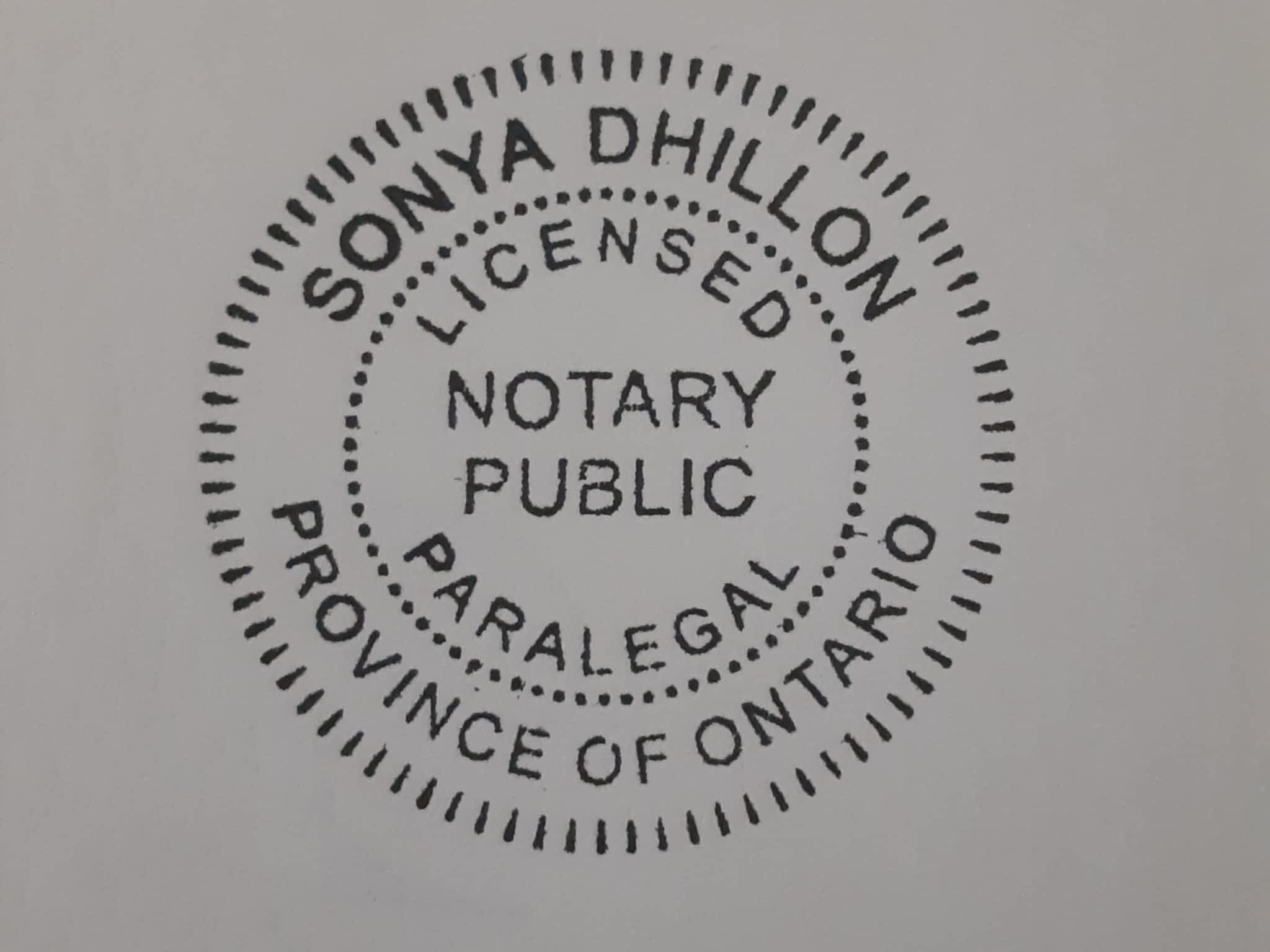 photo Sonya Notary Public & Commissioner of Oaths