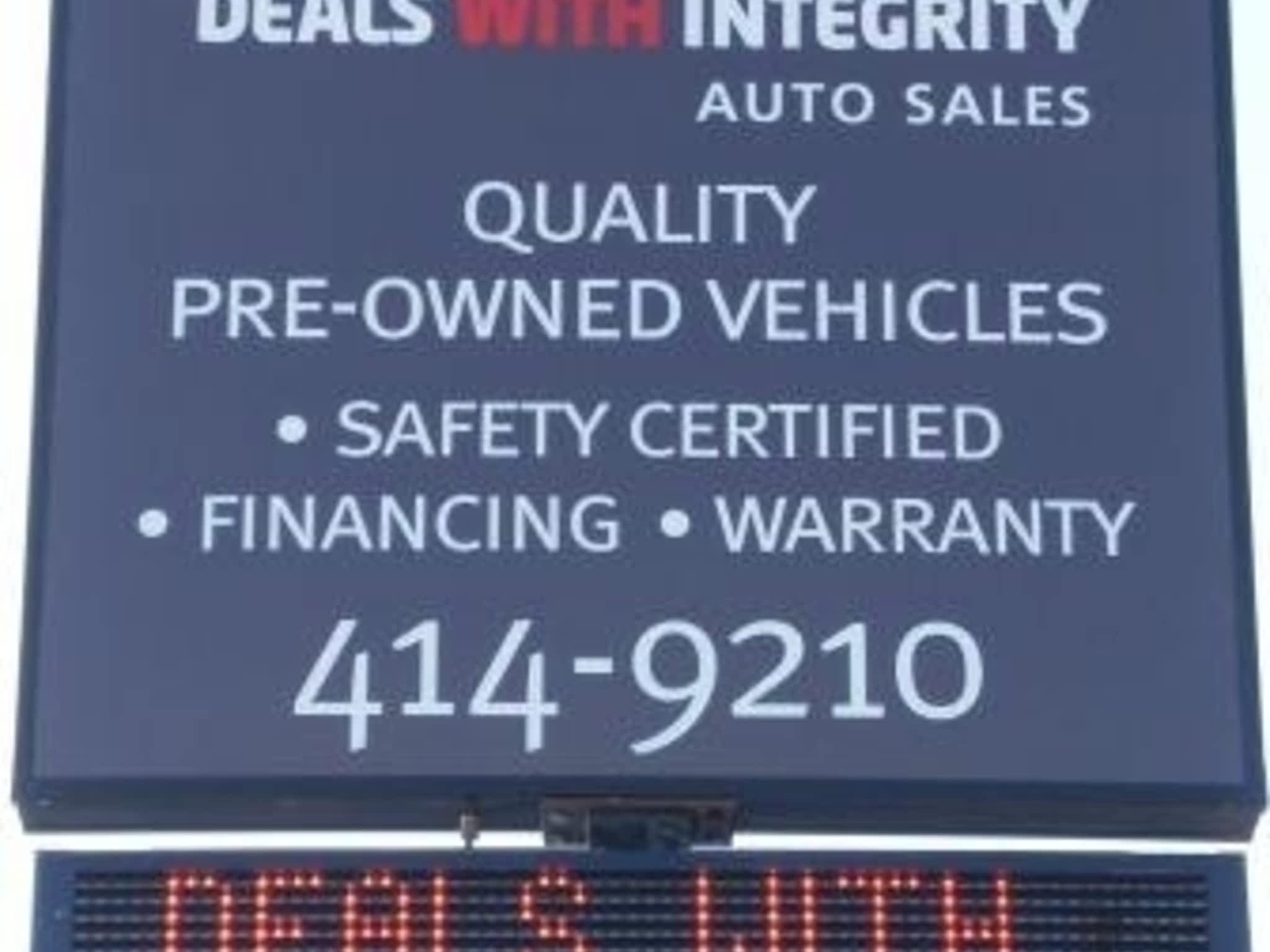 photo Deals With Integrity Auto Sales