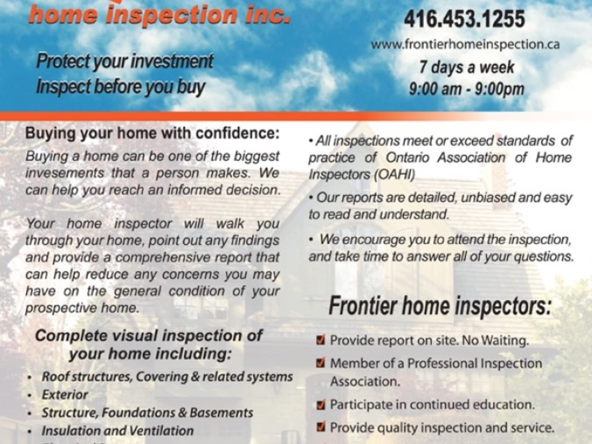 photo Frontier Home Inspection Inc