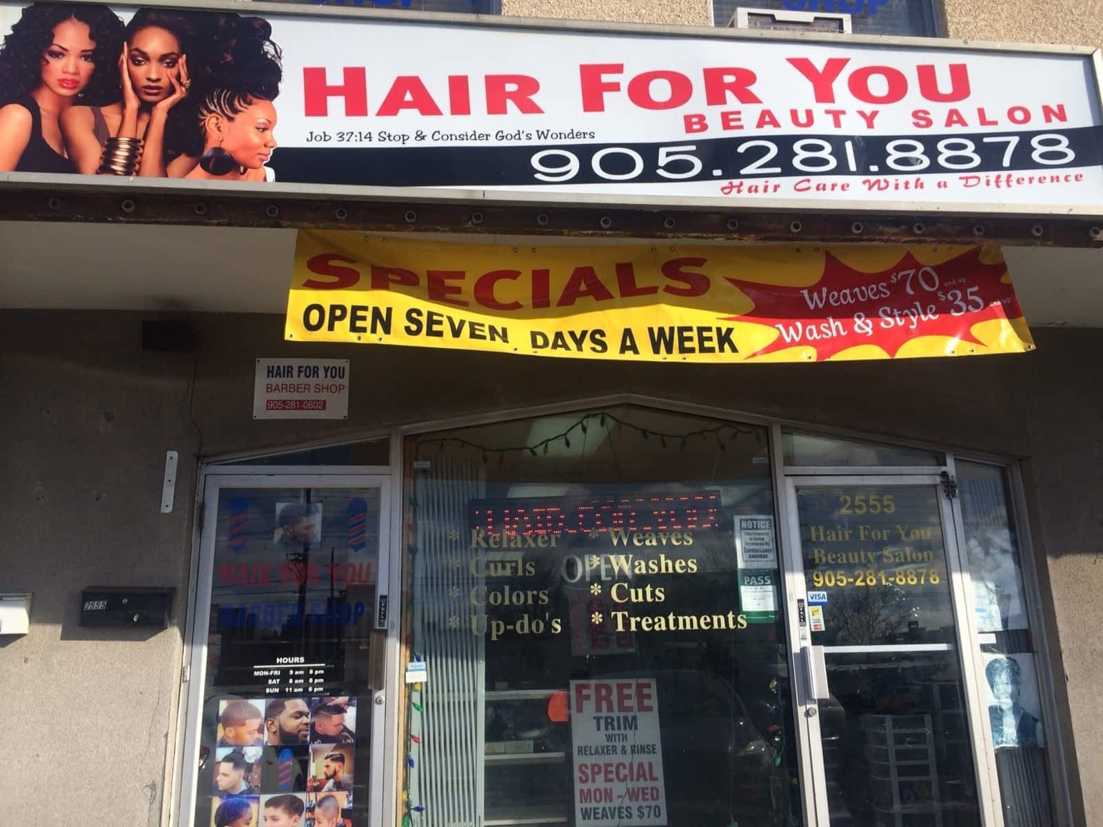 Hair For You Beauty Salon Opening Hours 2555 Hurontario St Mississauga On