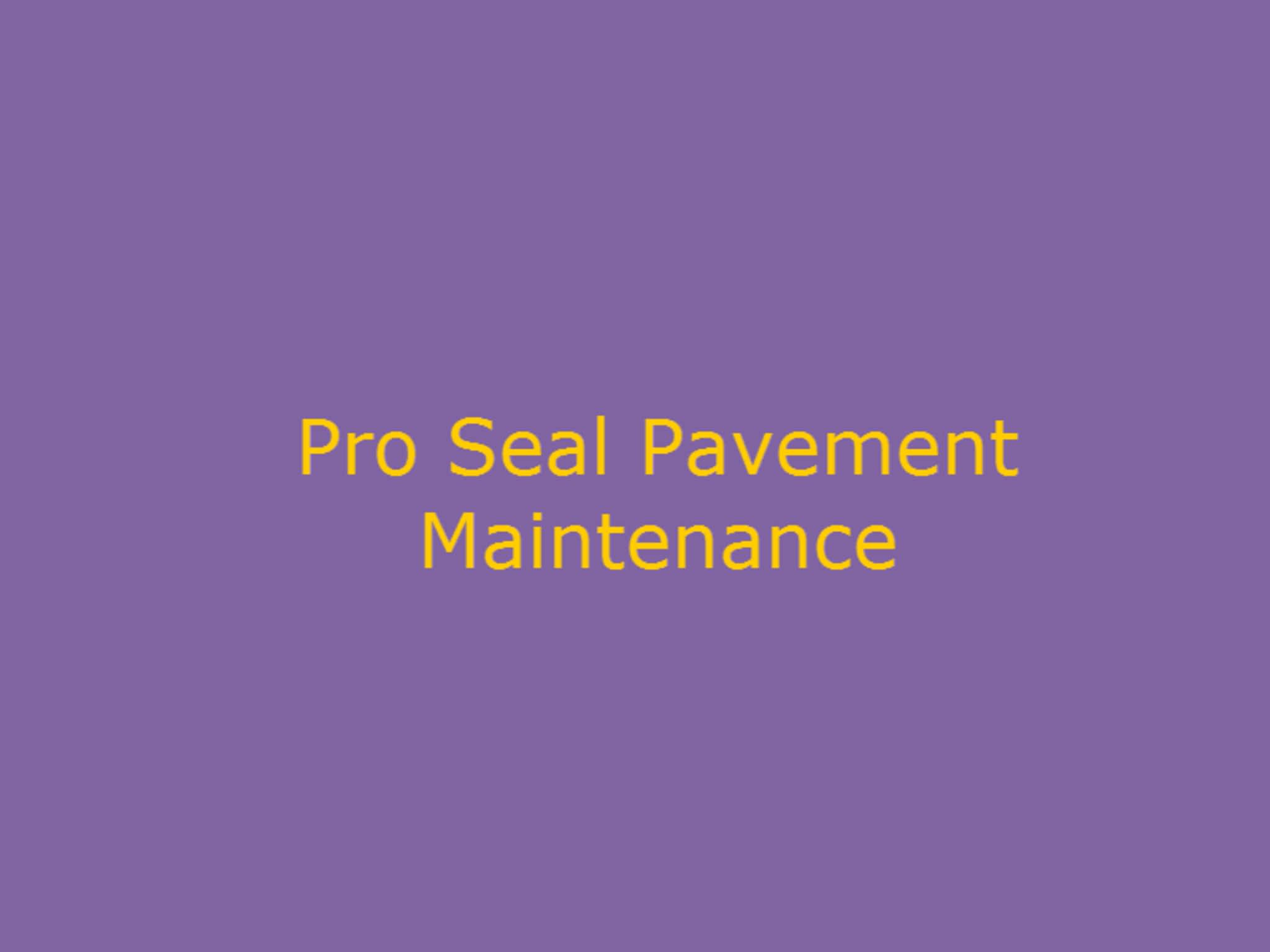 photo Pro Seal Pavement Maintenance