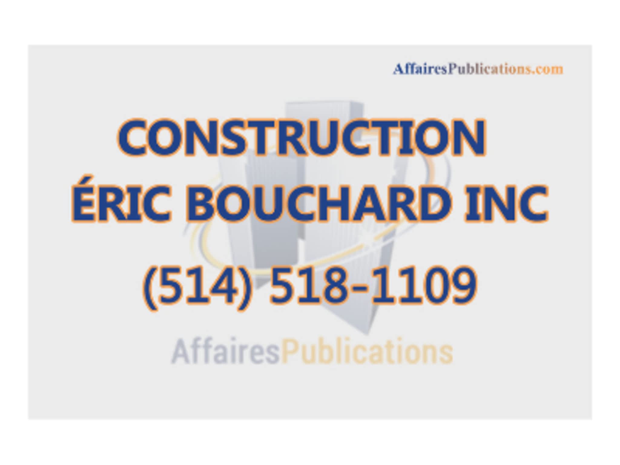 photo Construction Eric Bouchard