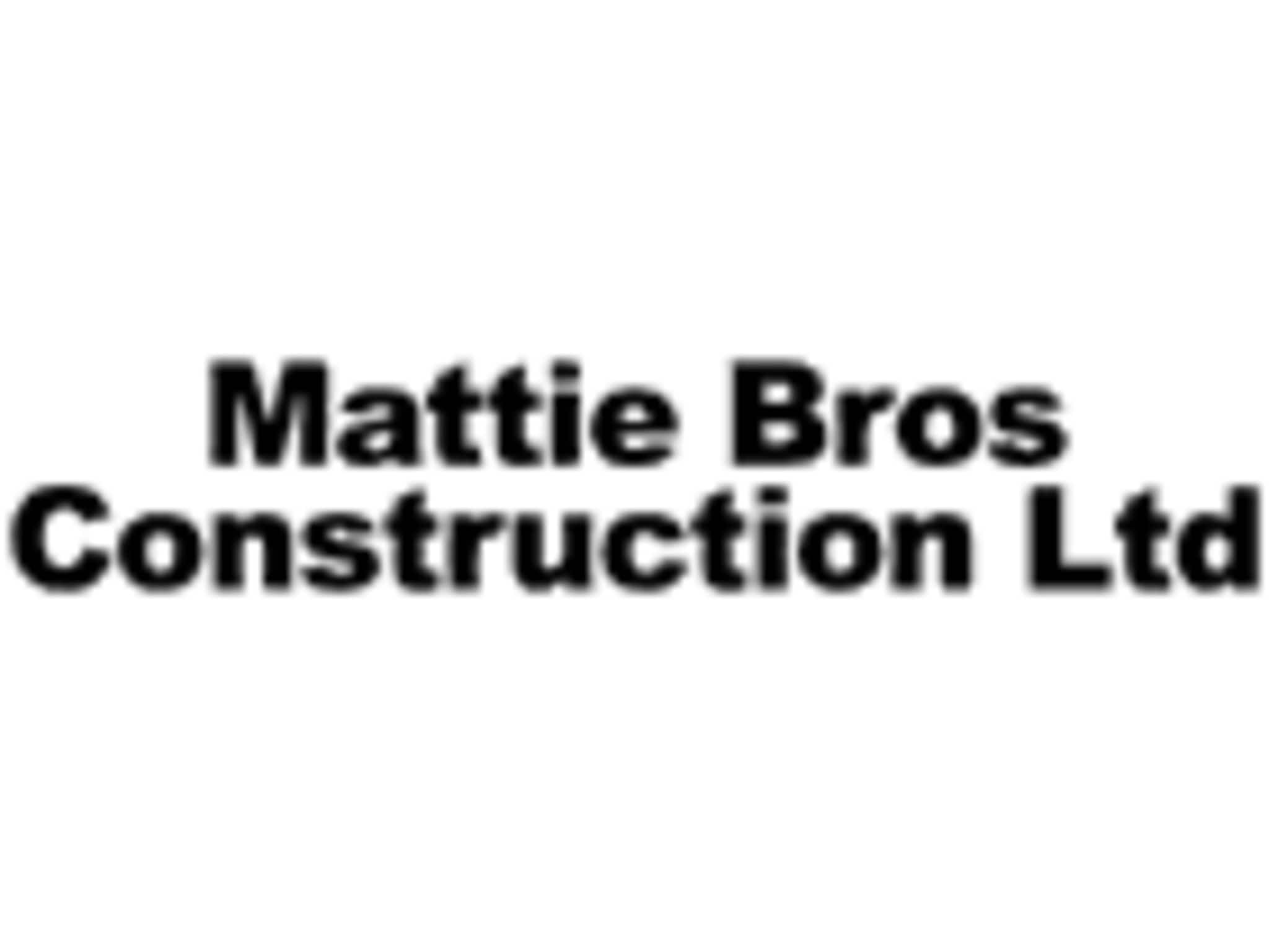 photo Mattie Bros Const Ltd