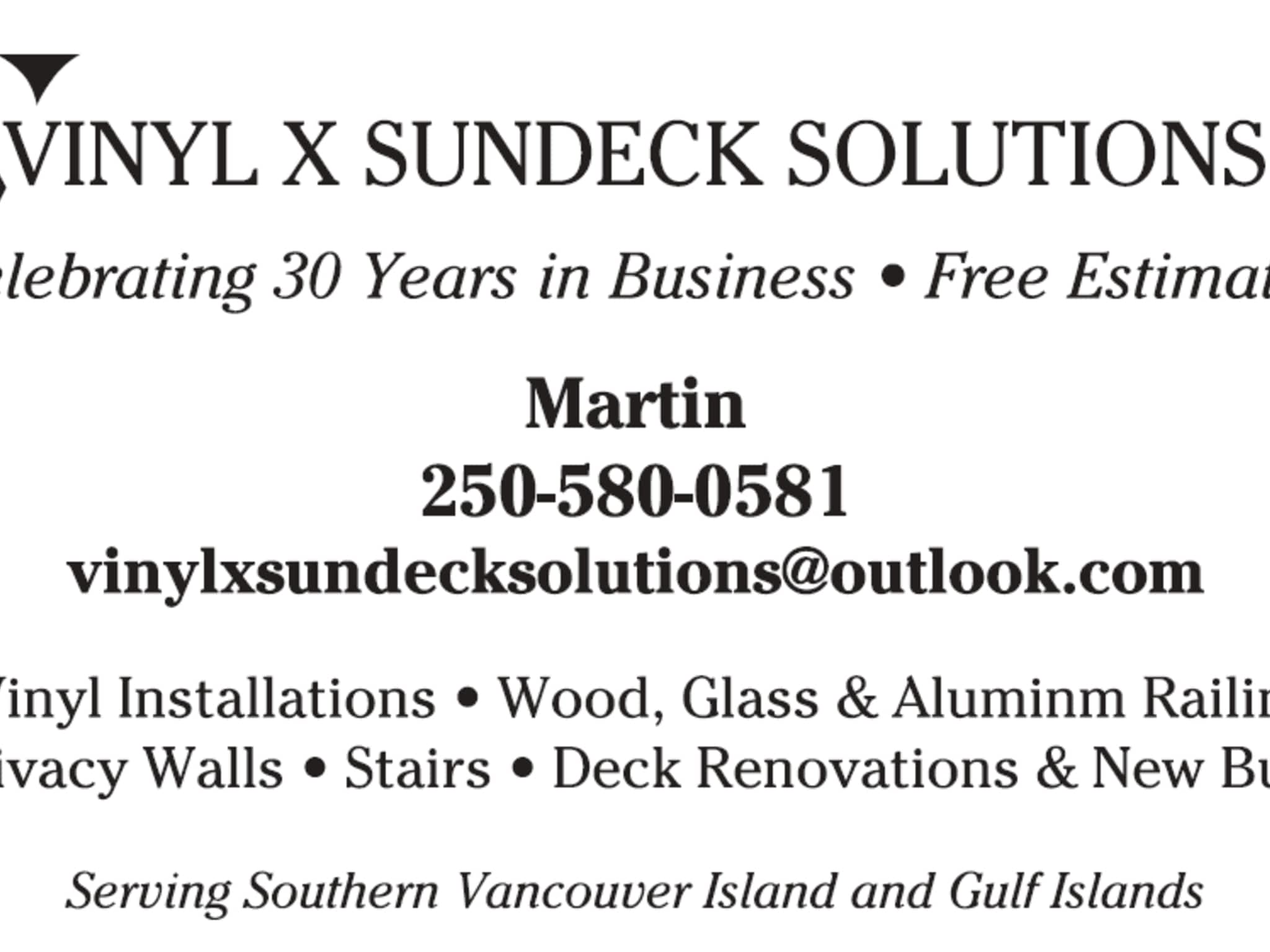 photo Vinyl X Sundeck Solutions