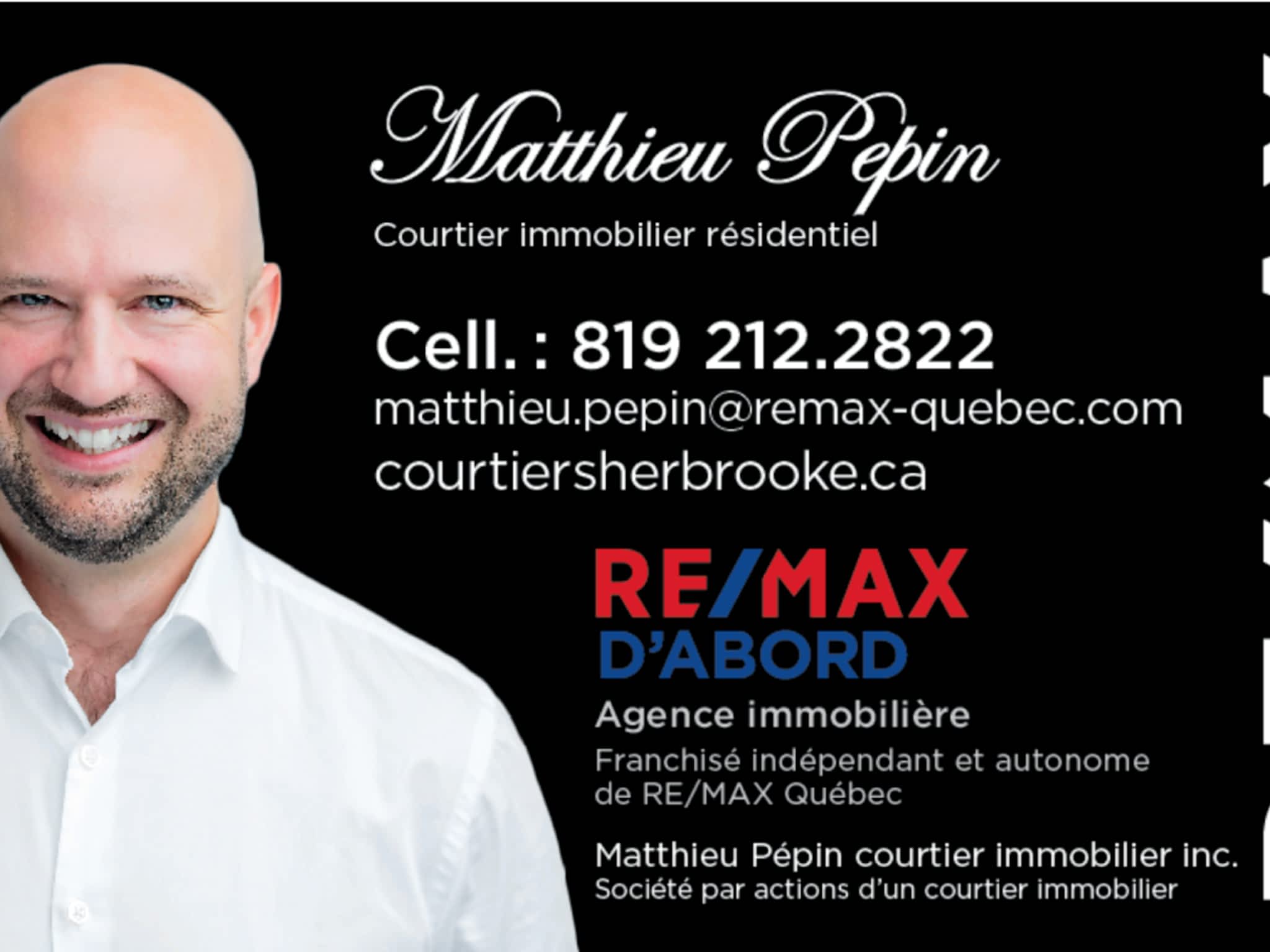 photo Matthieu Pepin - Courtier Immobilier Sherbrooke