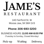Jame's Chinese Restaurant - Restaurants
