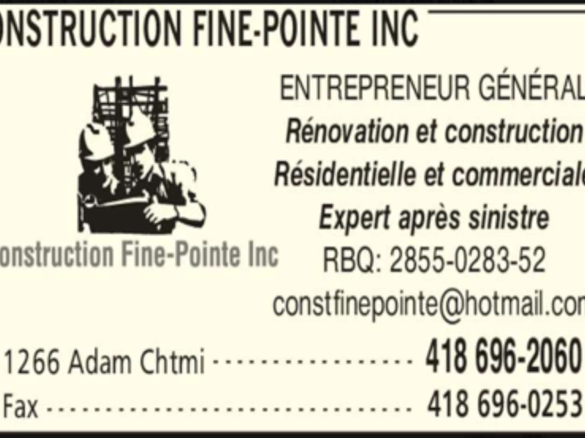 photo Construction Fine-Pointe Inc