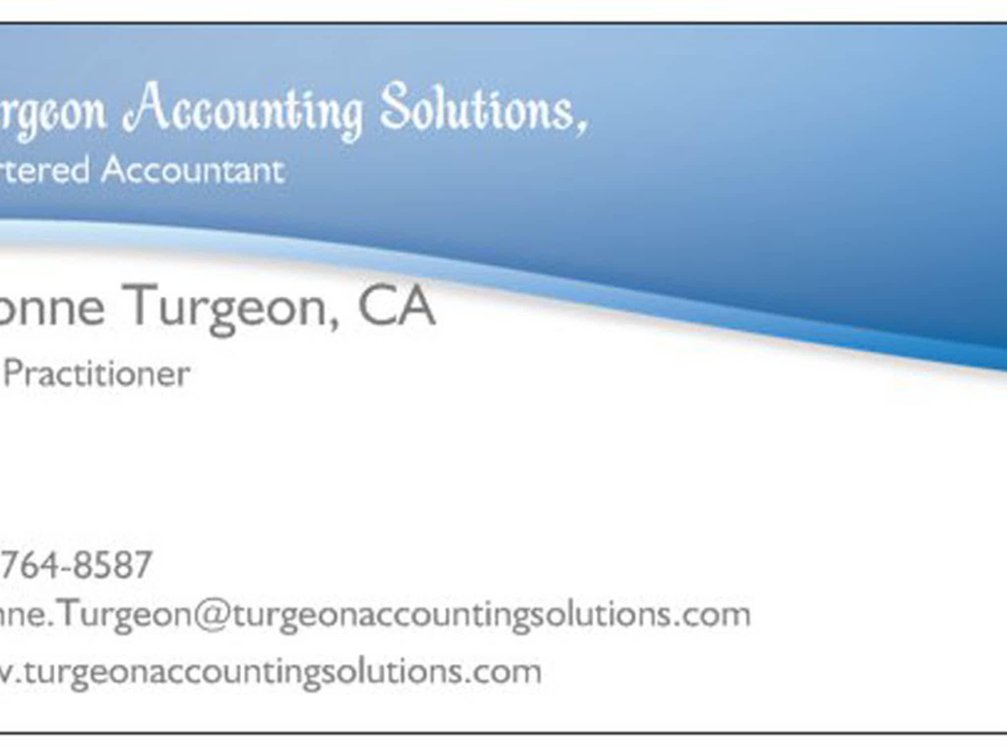 photo Turgeon Accounting Solutions Chartered Accountant