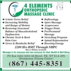 4 Elements Orthopedic Massage Clinic - Massothérapeutes