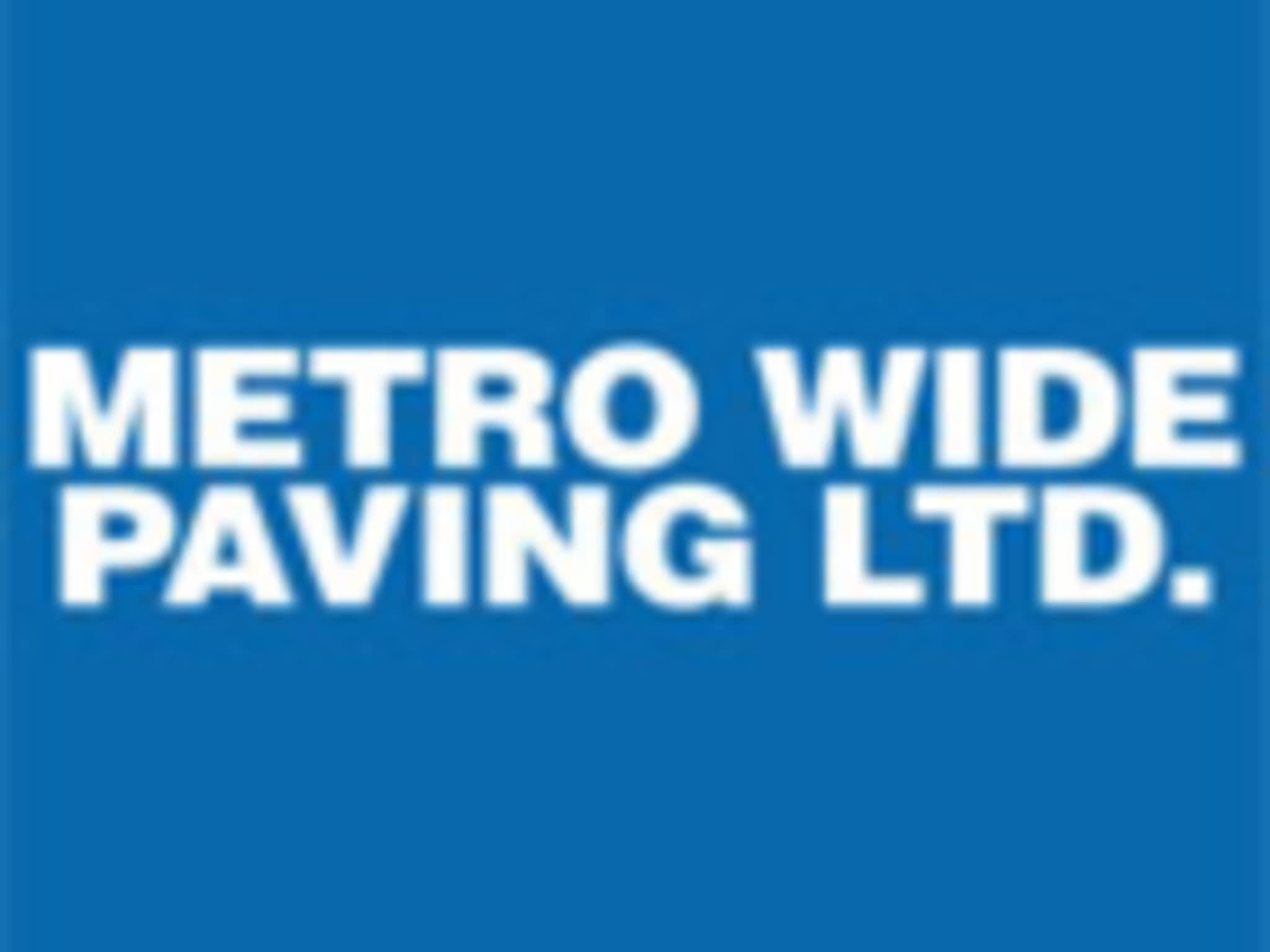 photo Metro Wide Paving Ltd
