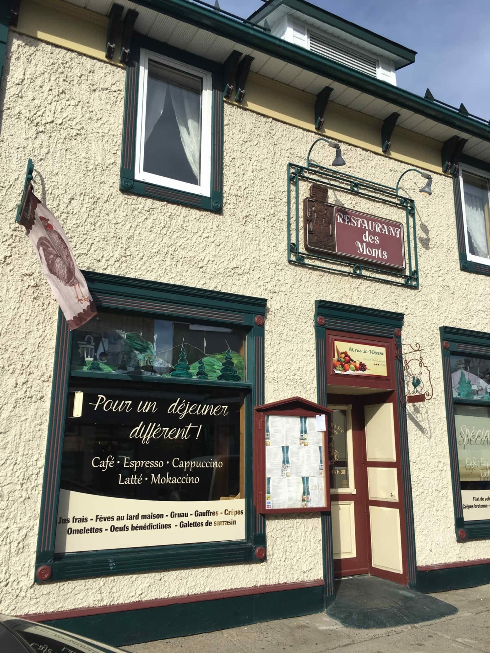 Restaurant DesMonts Horaire d'ouverture 88, rue SaintVincent