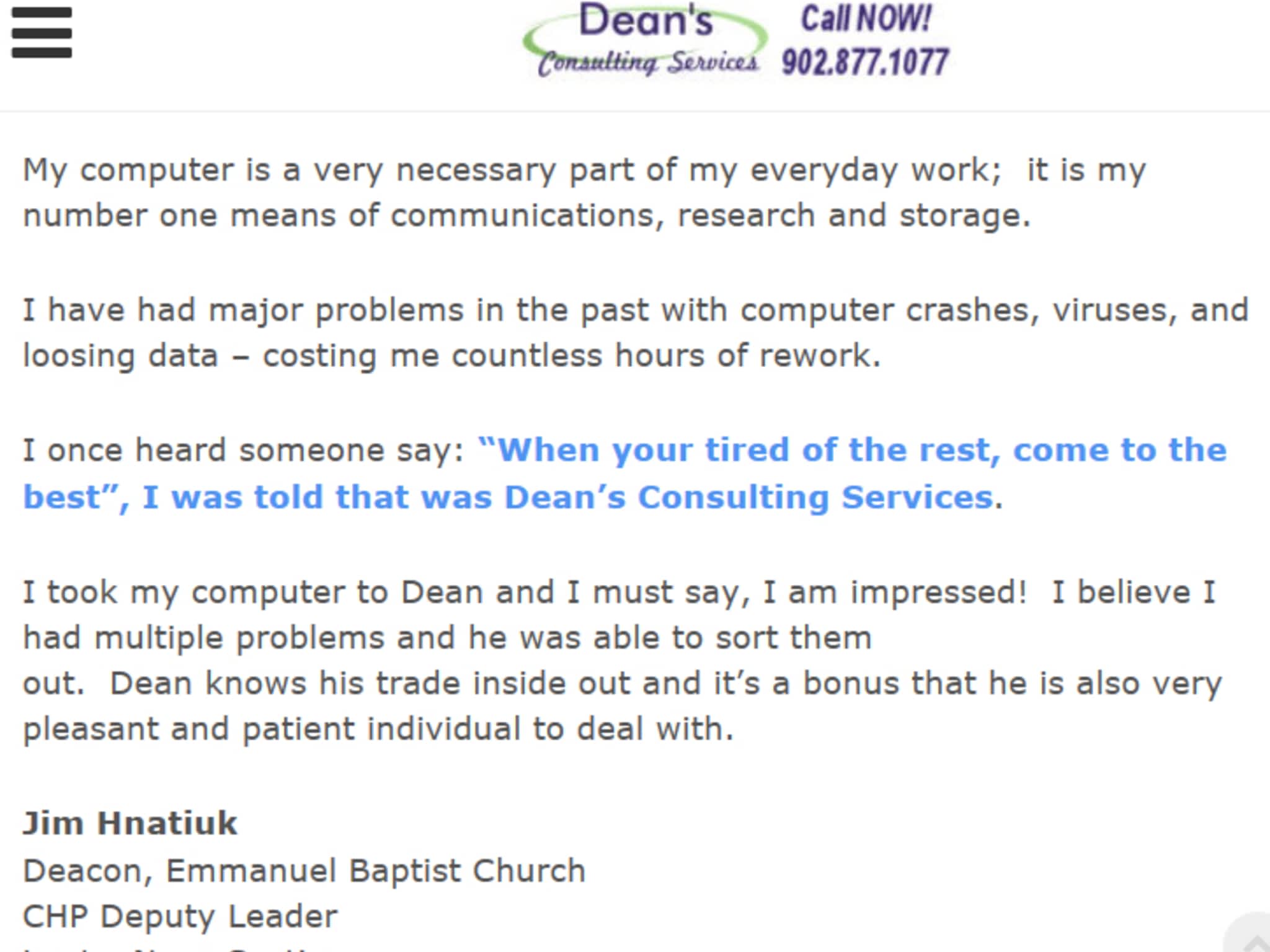 photo Dean's Consulting Services