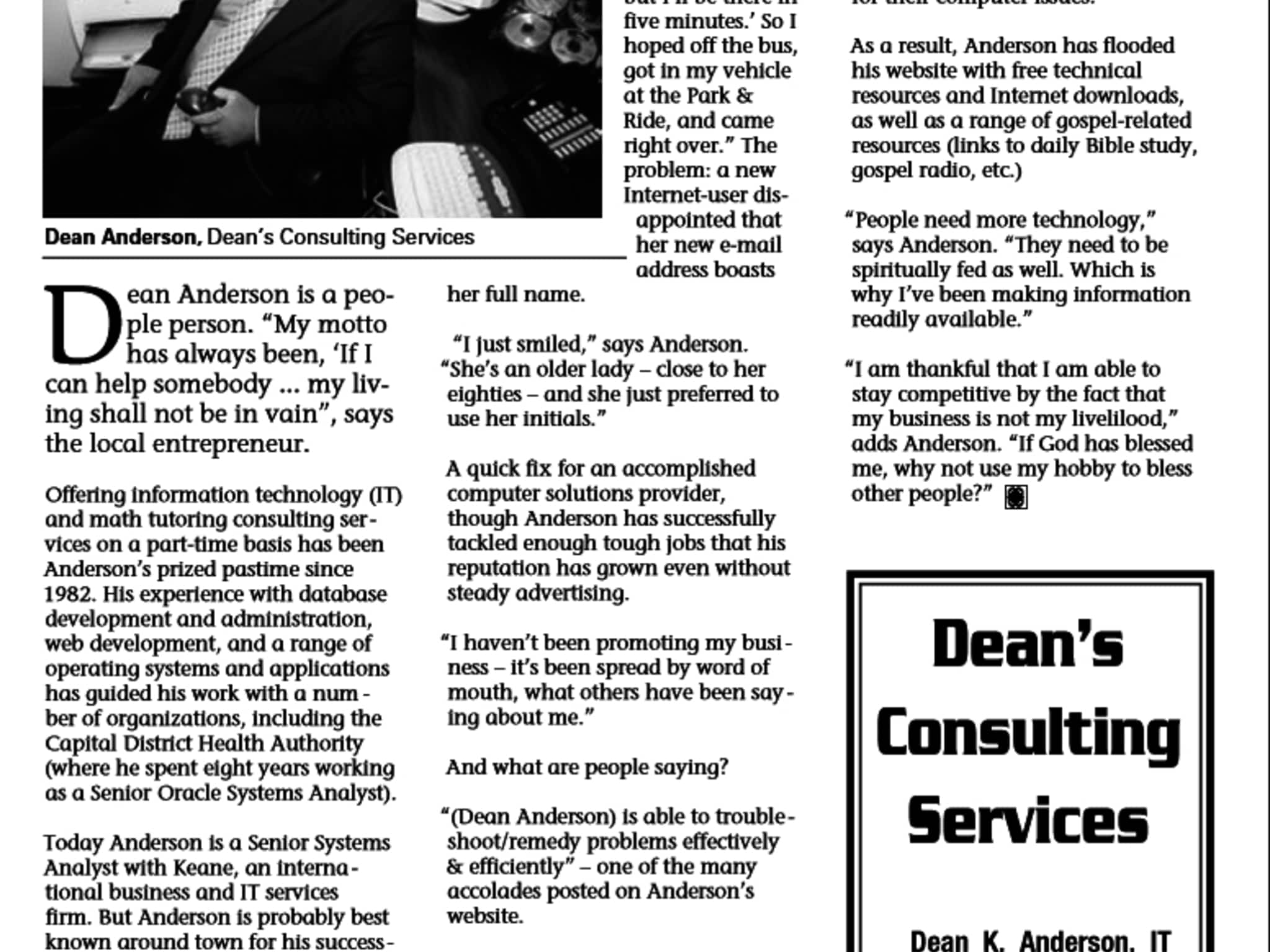 photo Dean's Consulting Services
