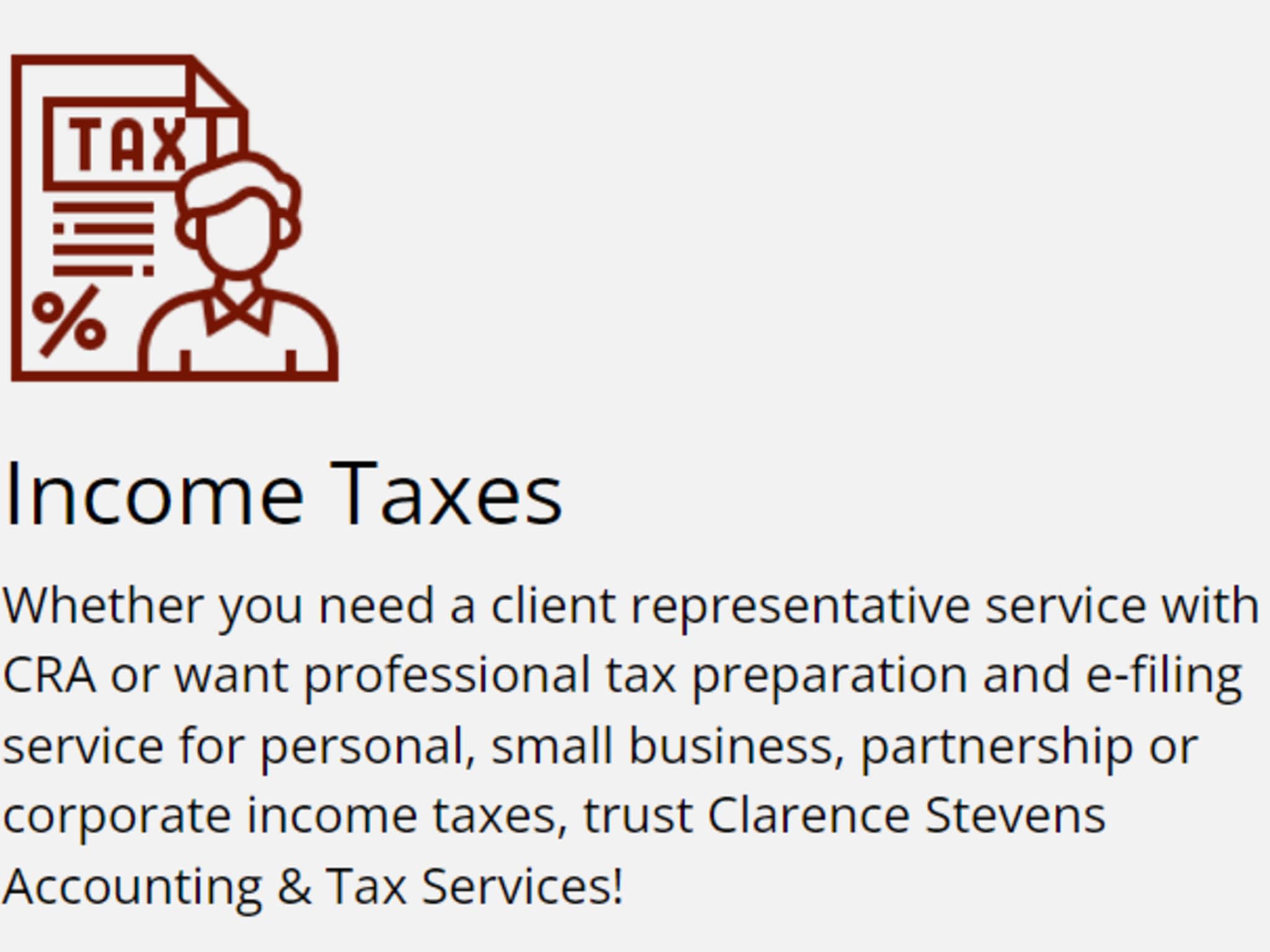 photo Clarence Stevens Accounting & Tax Services