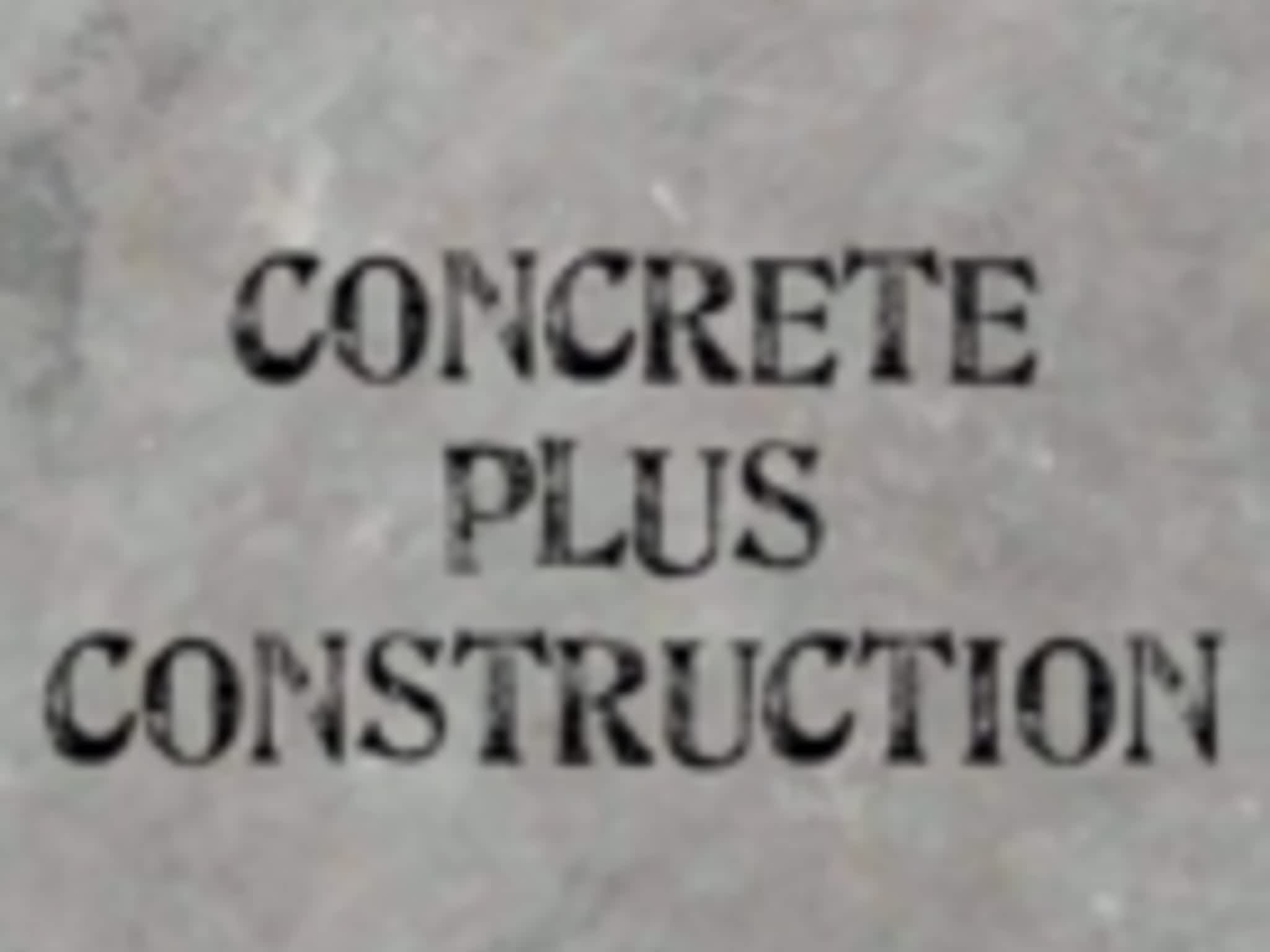 photo Concrete Plus Construction