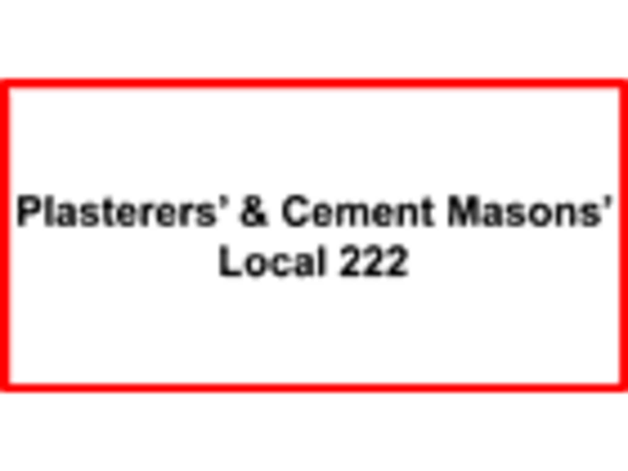 photo Plasterers' & Cement Masons' Local 222