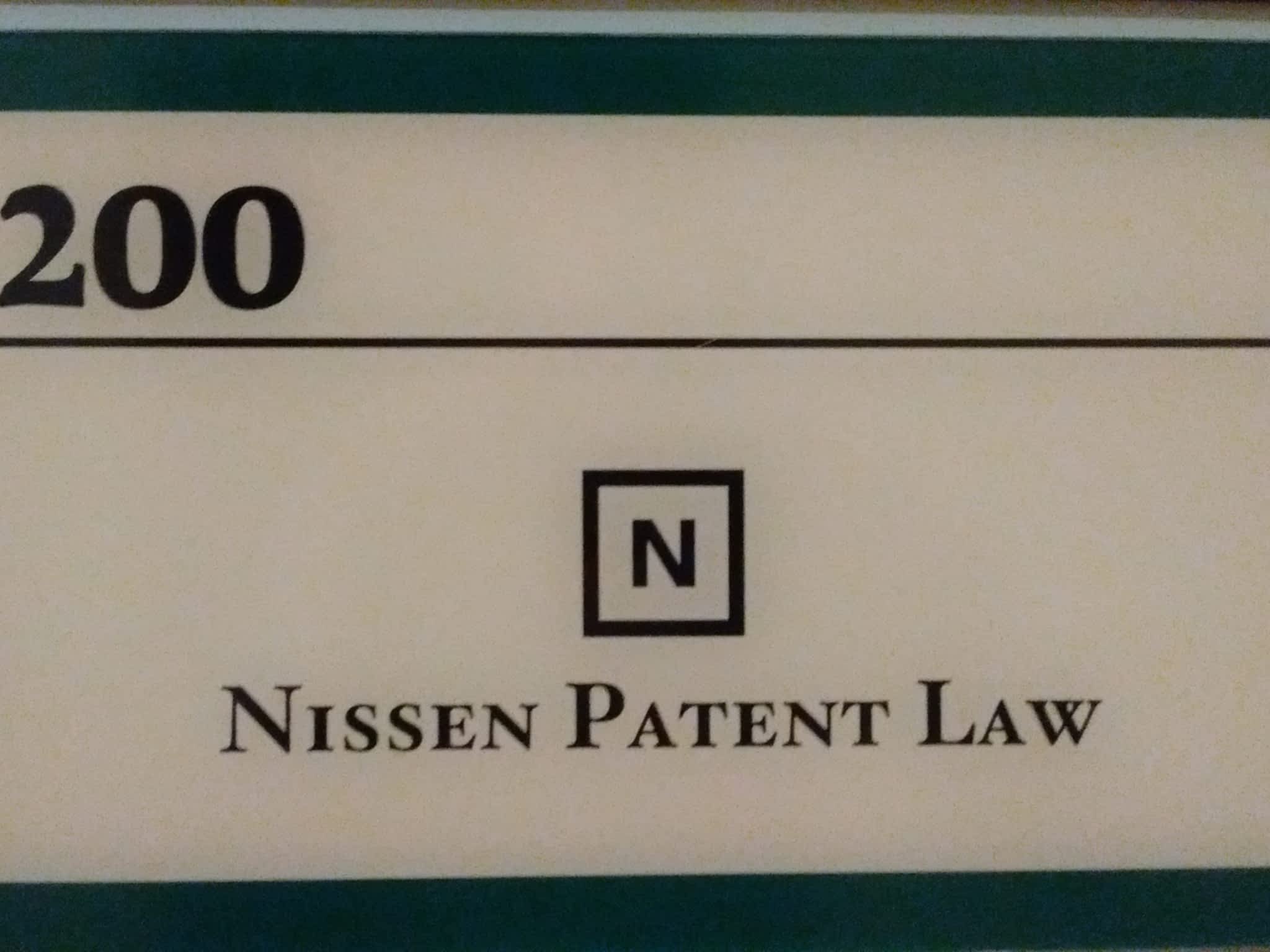 photo Nissen Patent Law