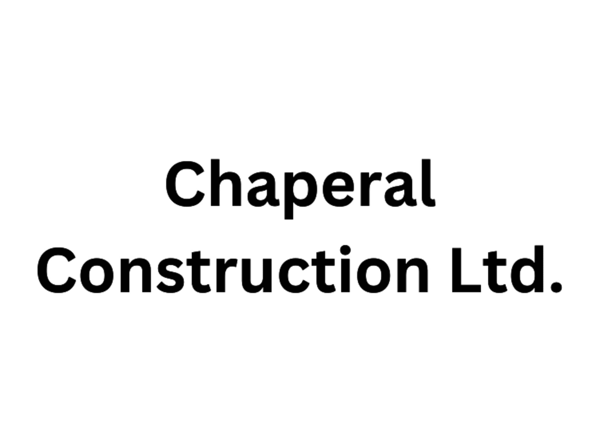 photo Chaperal Construction Ltd