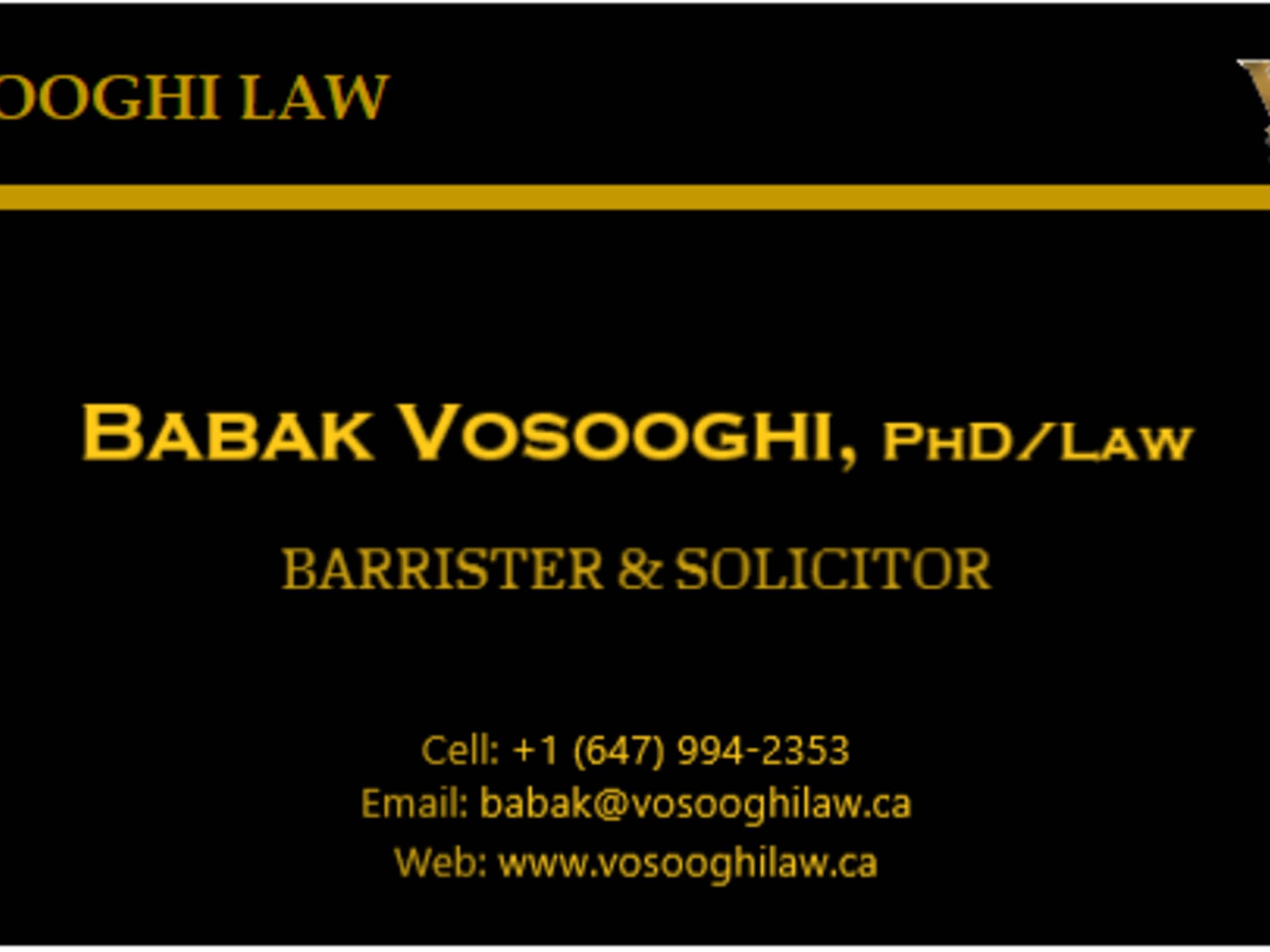 photo Vosooghi Law Professional Corporation