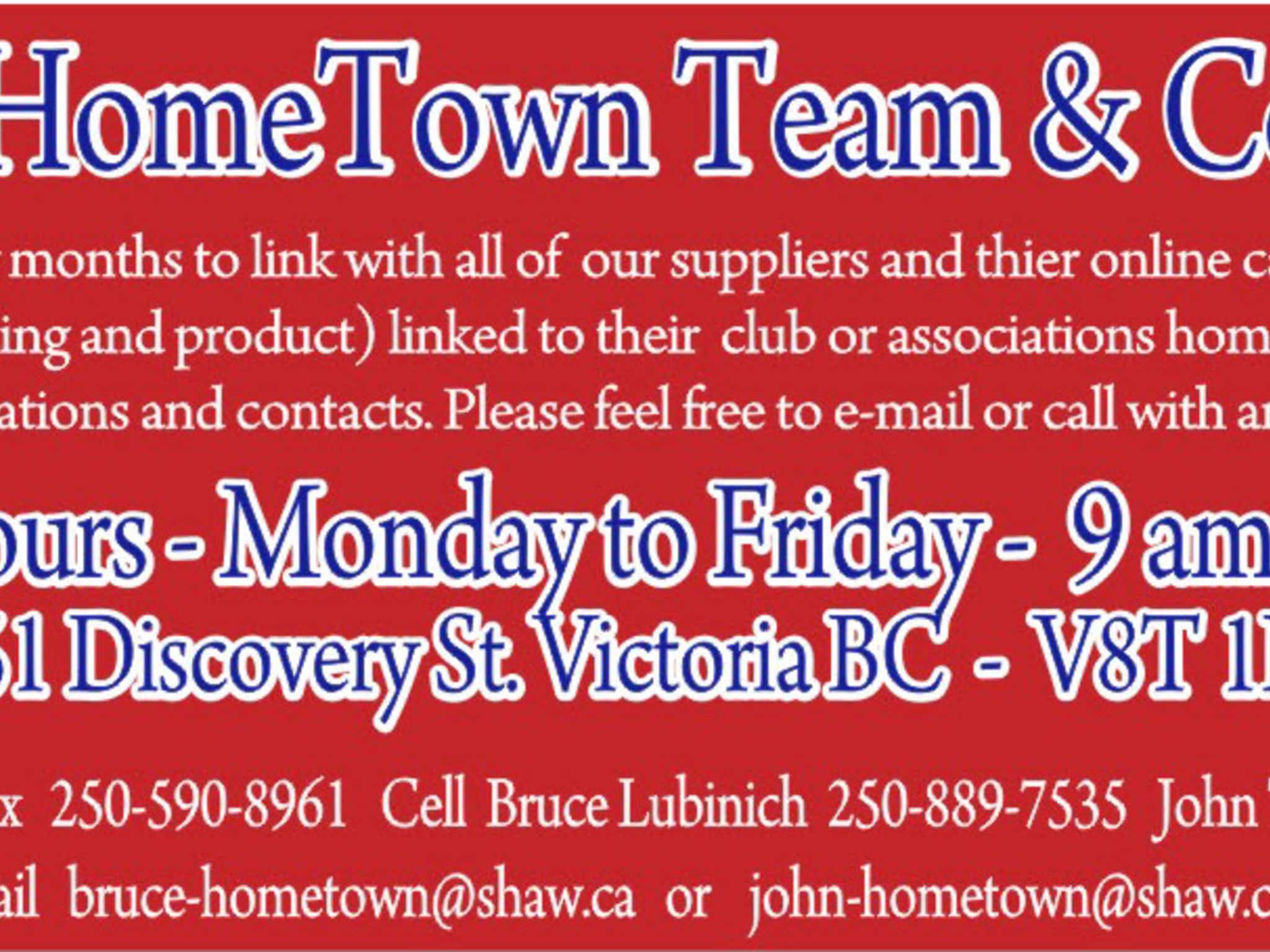 photo Home Town Team & Corporate Sales