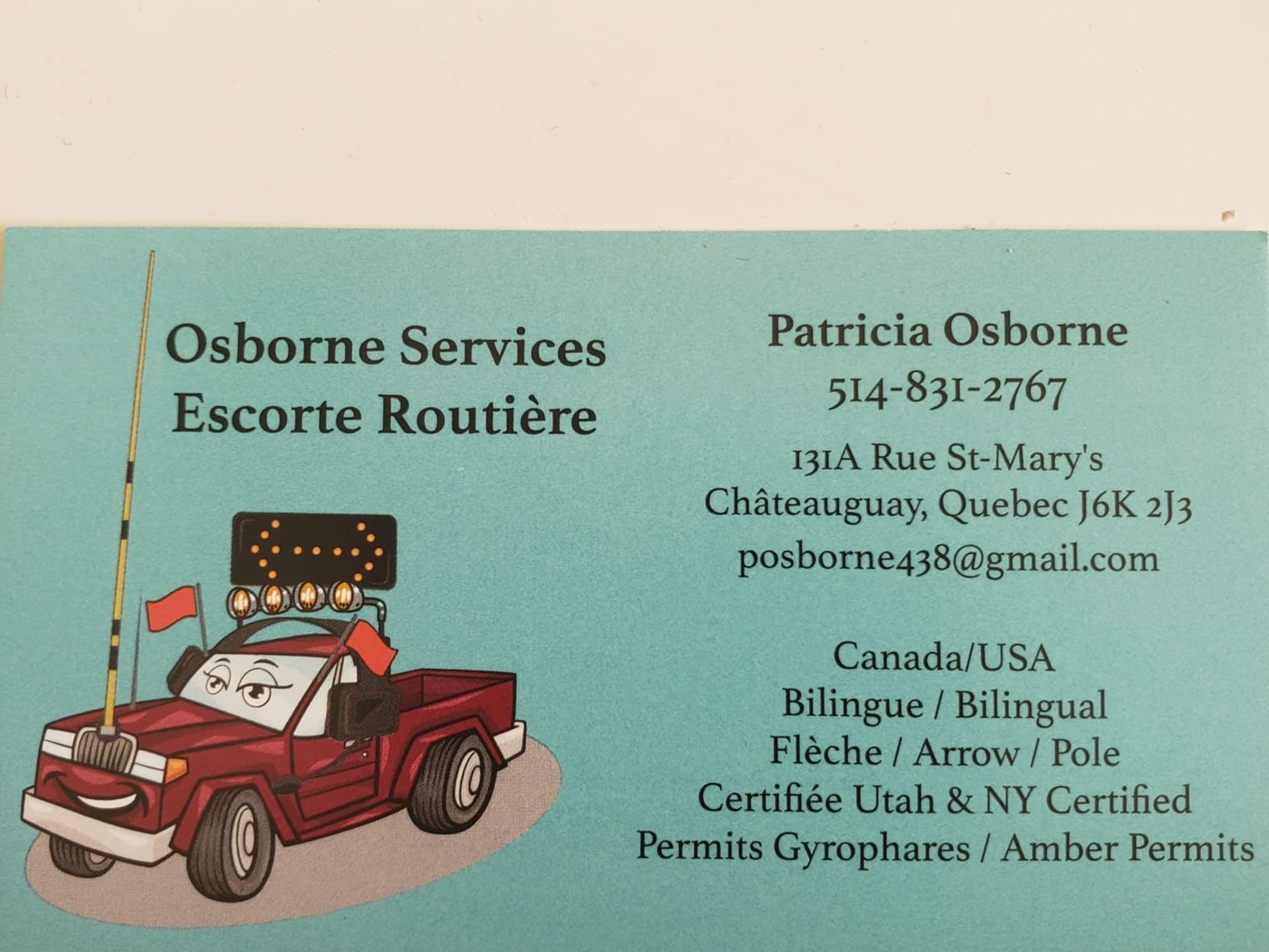 photo Osborne Services Escort Routiere