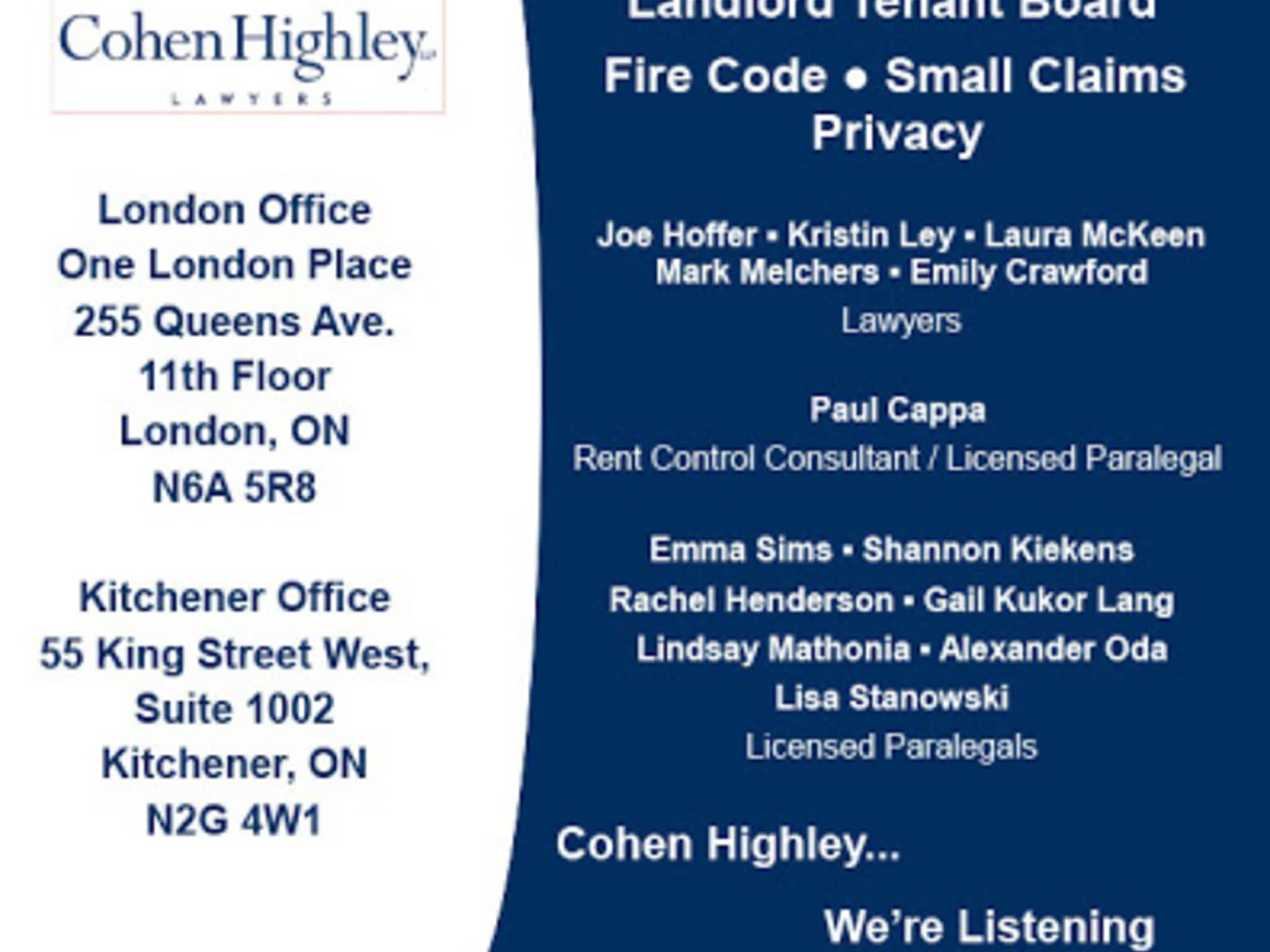 photo Cohen Highley LLP