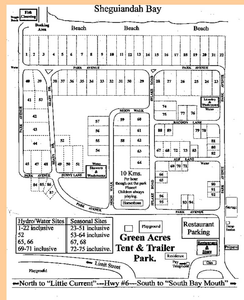 Green Acres Tent & Trailer Park - Sheguiandah, ON - 10944 Hwy 6 | Canpages