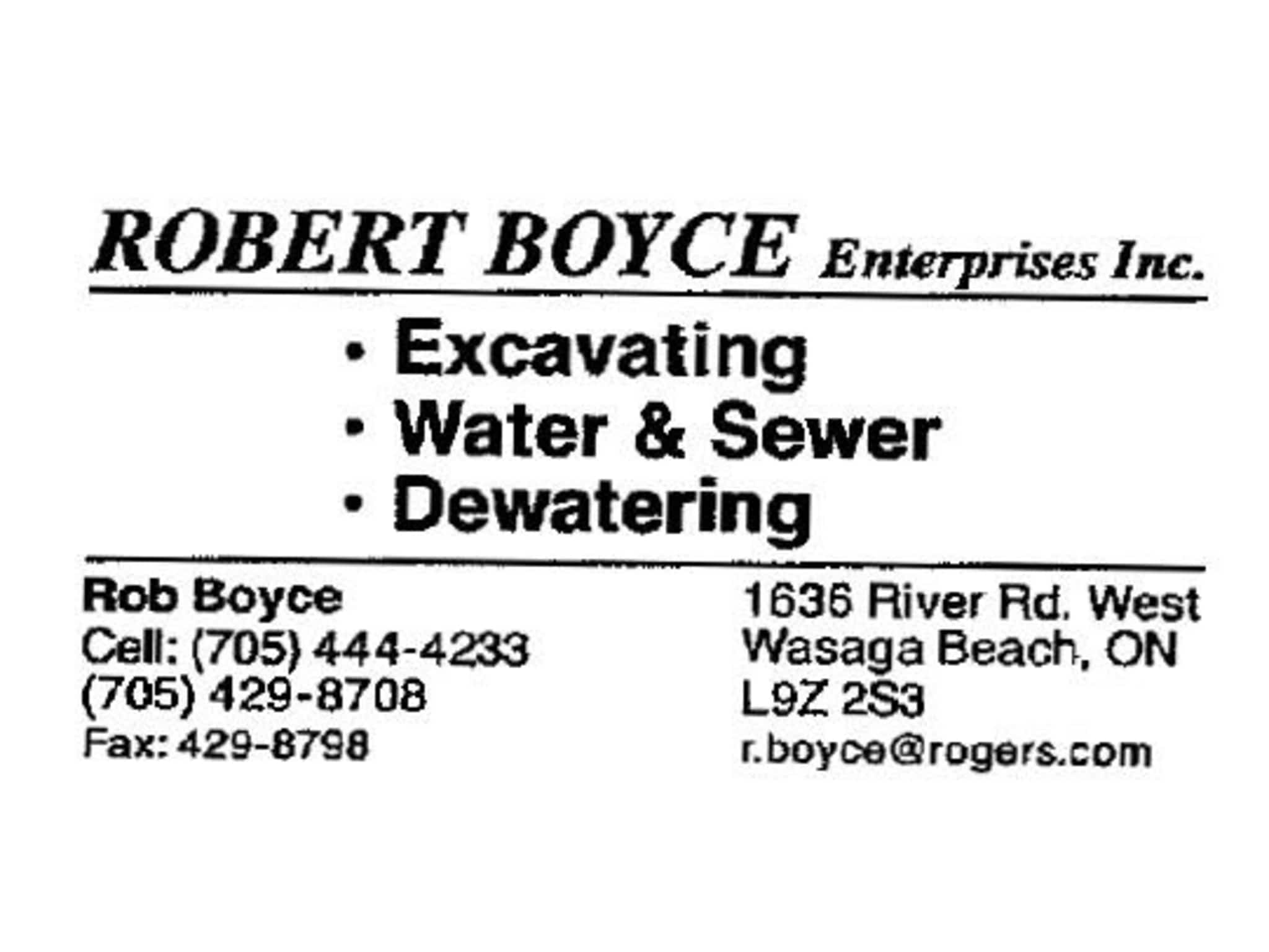 photo Robert Boyce Excavating Inc