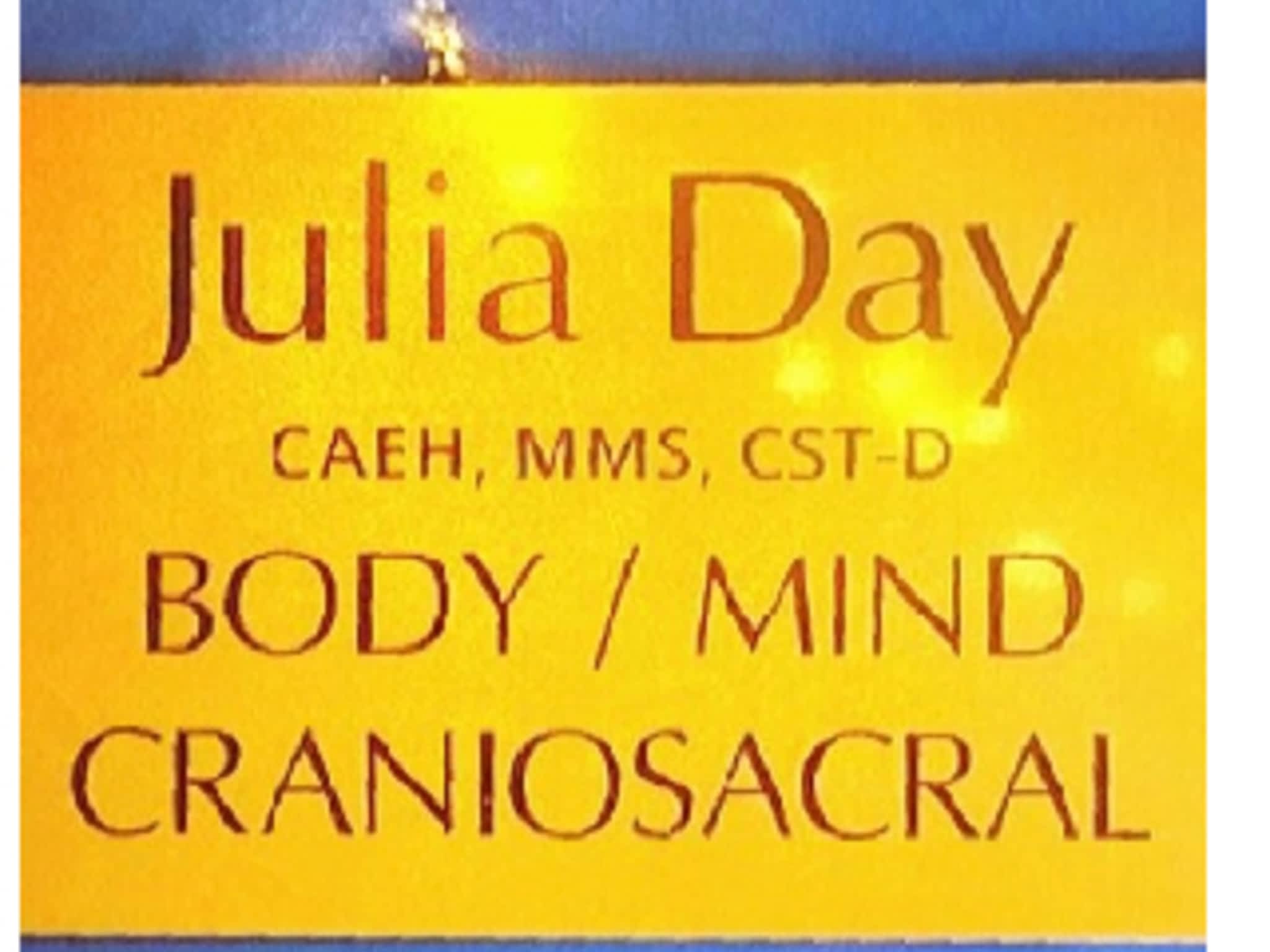 photo Julia Day CranioSacral & Body-Mind Therapies