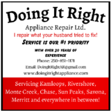 Voir le profil de Doing It Right Appliance Repair Ltd. - Barriere