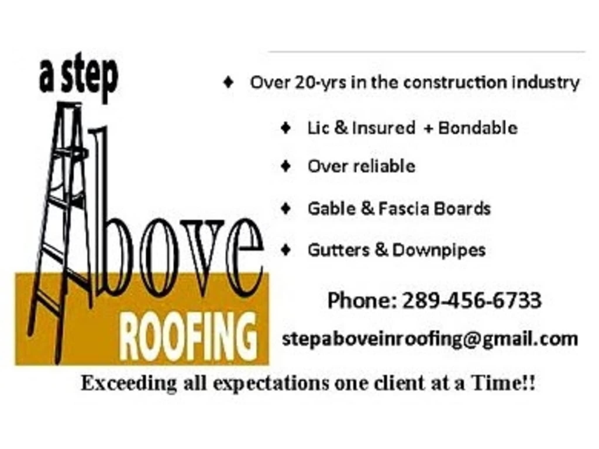 photo Step Above In Roofing